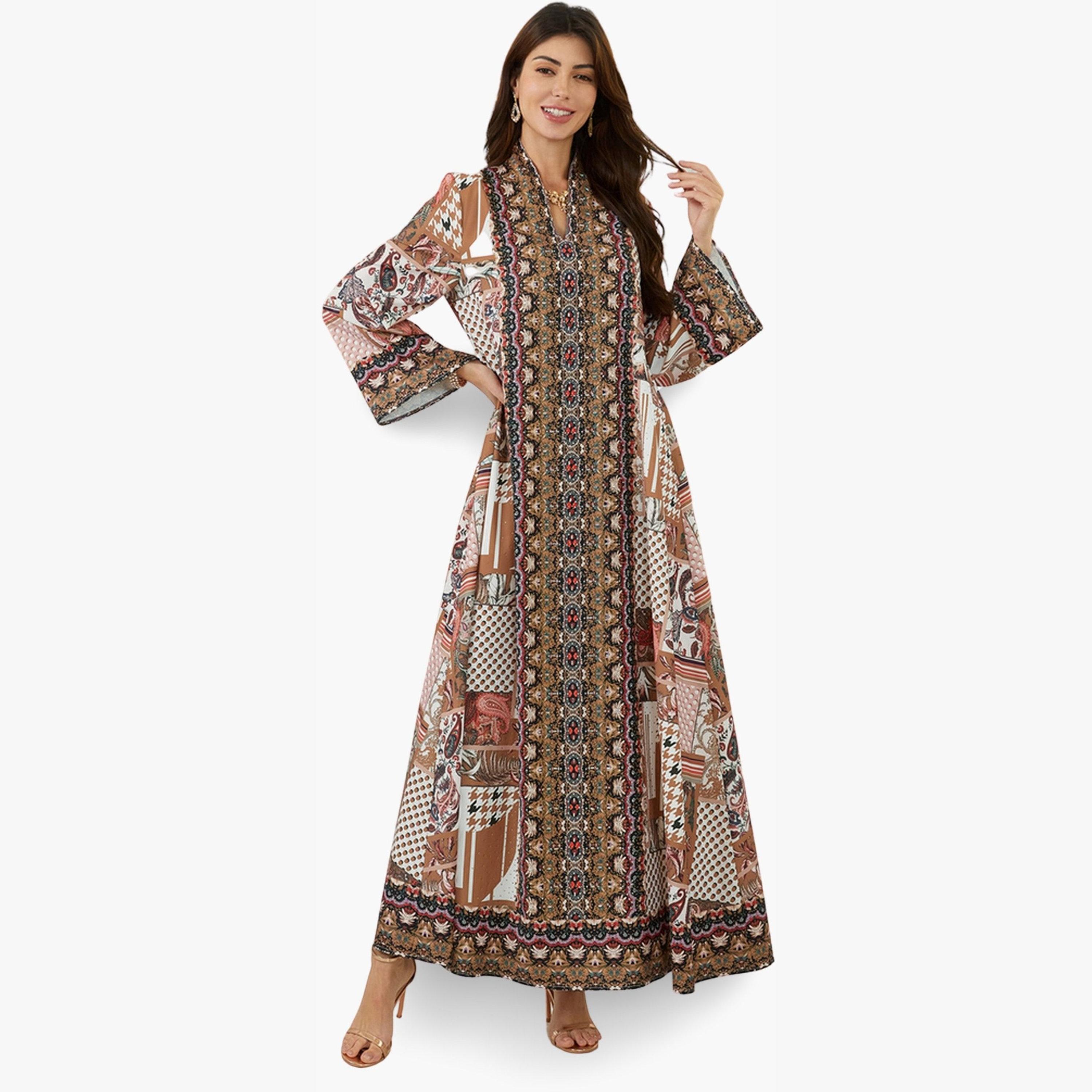 جلابية مطبعة بقصة واسعة-women-arabicclothing-jalabiyas-image-1