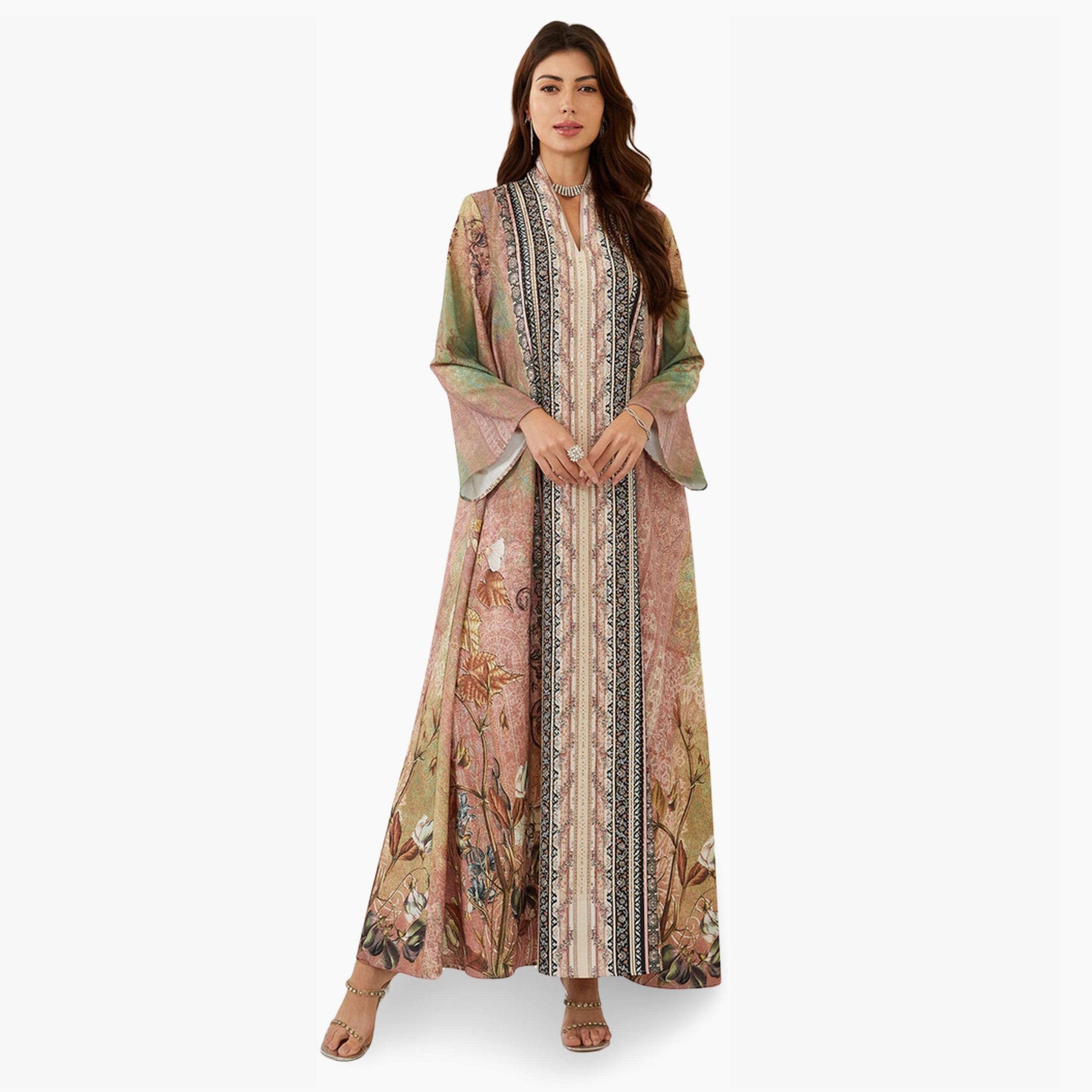 جلابية مطبعة بقصة واسعة-women-arabicclothing-jalabiyas-image-1