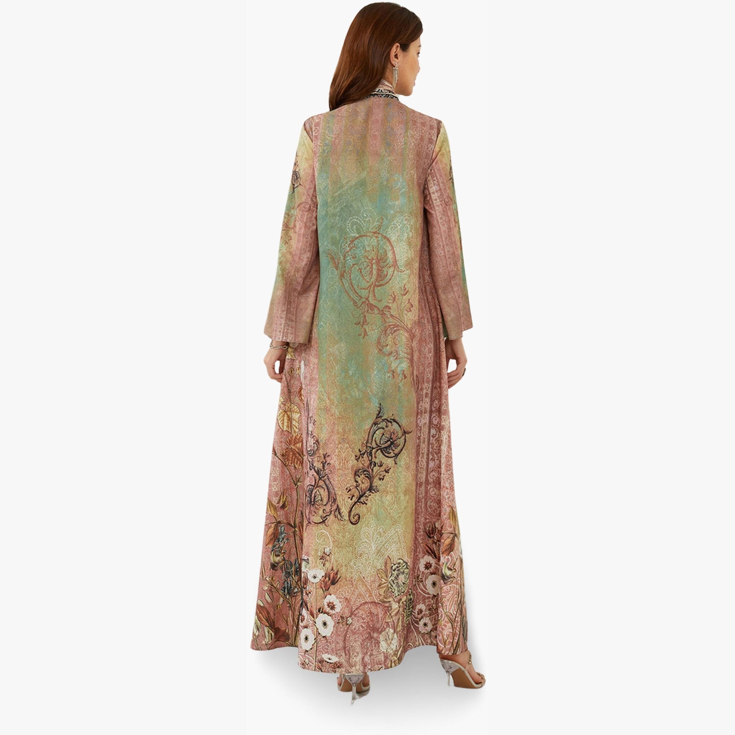 Take Two Women Printed V-Neck A-Line Jalabiya-women-arabicclothing-jalabiyas-image-6