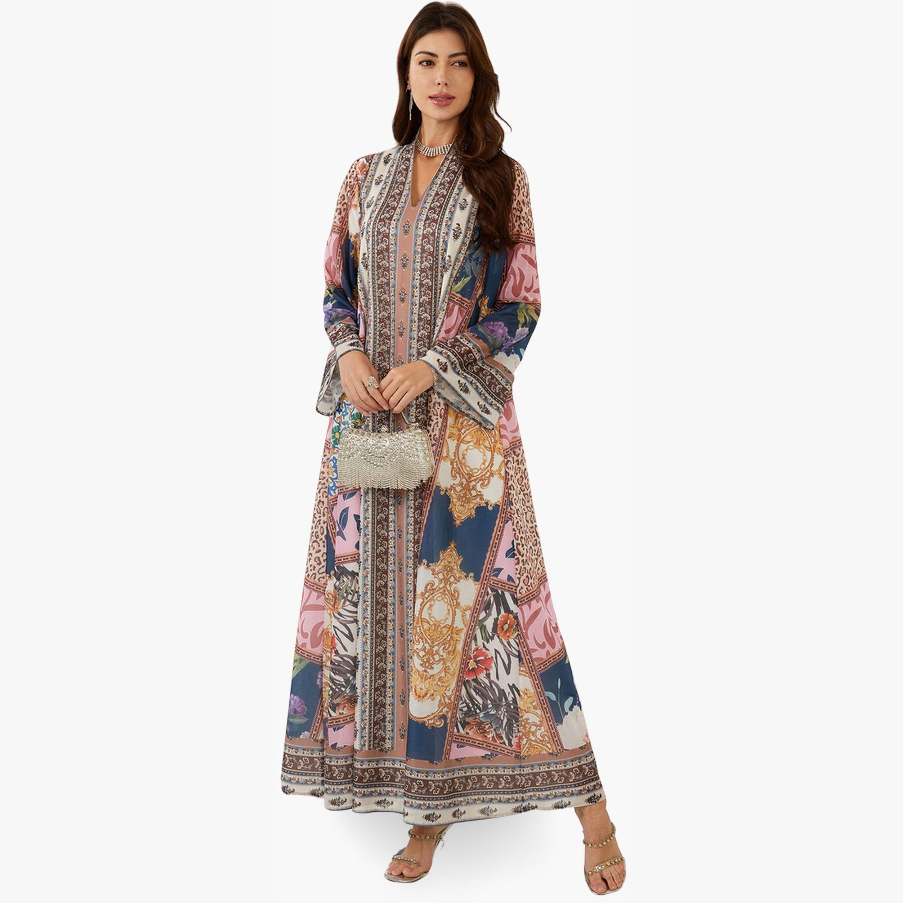 جلابية مطبعة بقصة واسعة-women-arabicclothing-jalabiyas-image-2