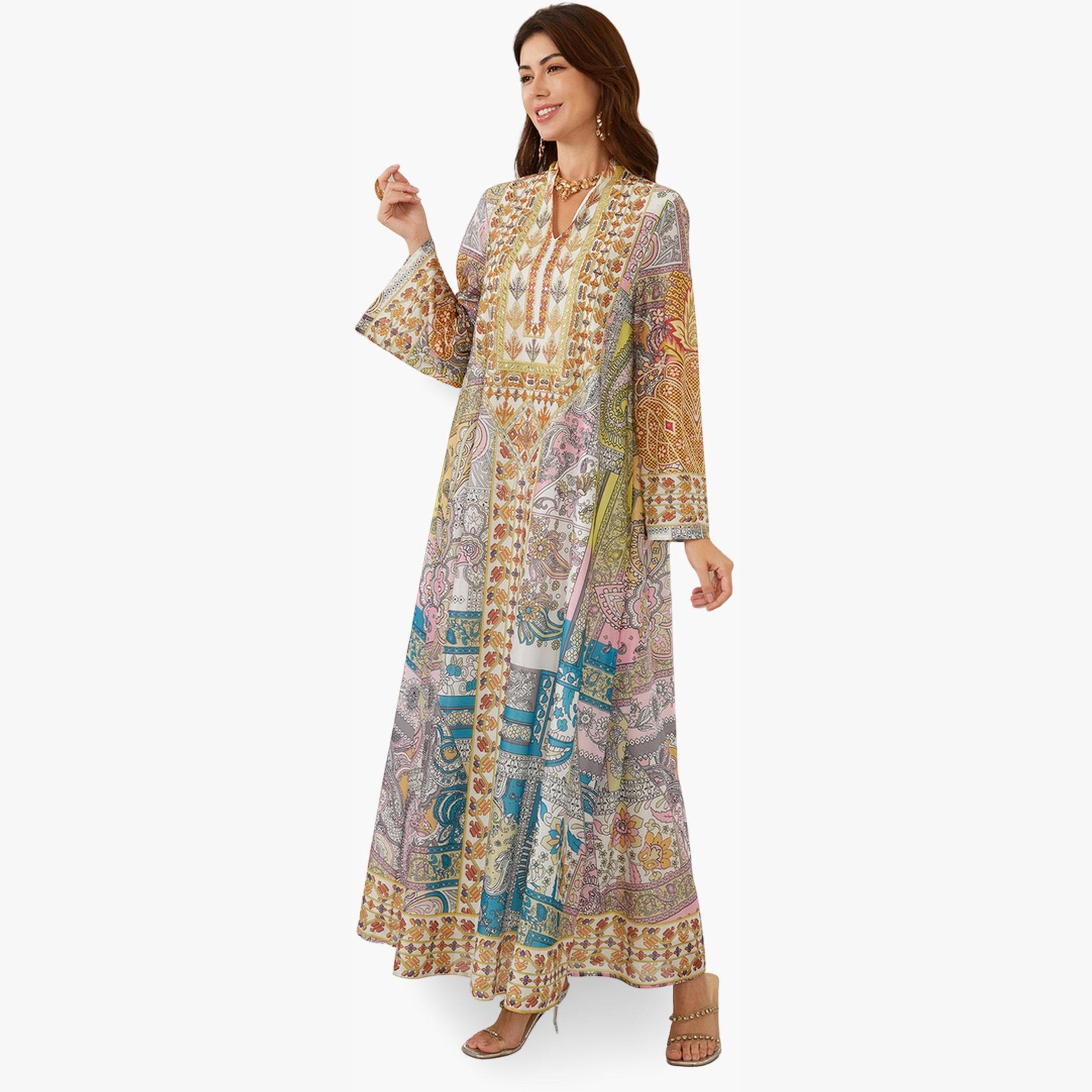 جلابية مطبعة بقصة واسعة-women-arabicclothing-jalabiyas-image-3