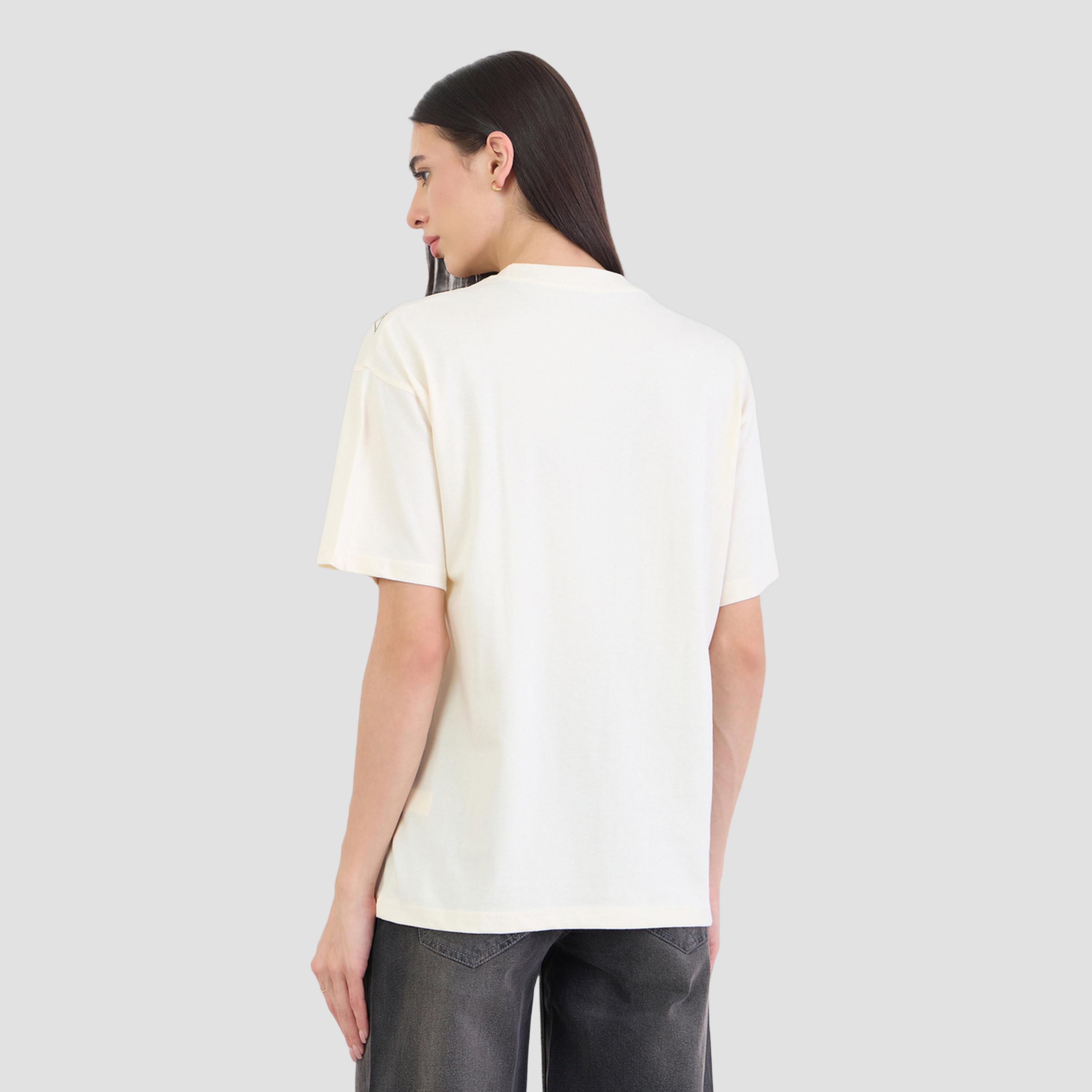Styli Cream Oversized Shoulder Embroidered 100% Cotton T-Shirt-women-clothing-tshirts-image-3