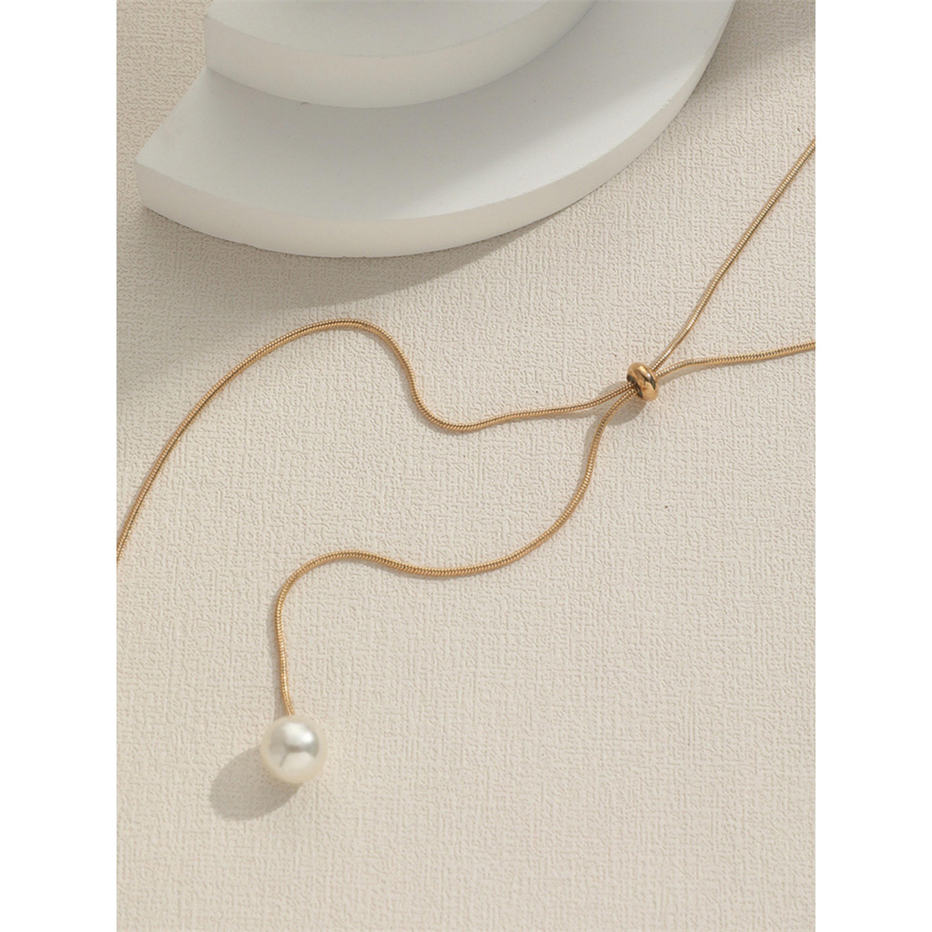 عقد بسلسلة ذهبية ودلاية لؤلؤ صناعي-women-watchesandjewellery-jewellery-necklacesandpendants-image-4