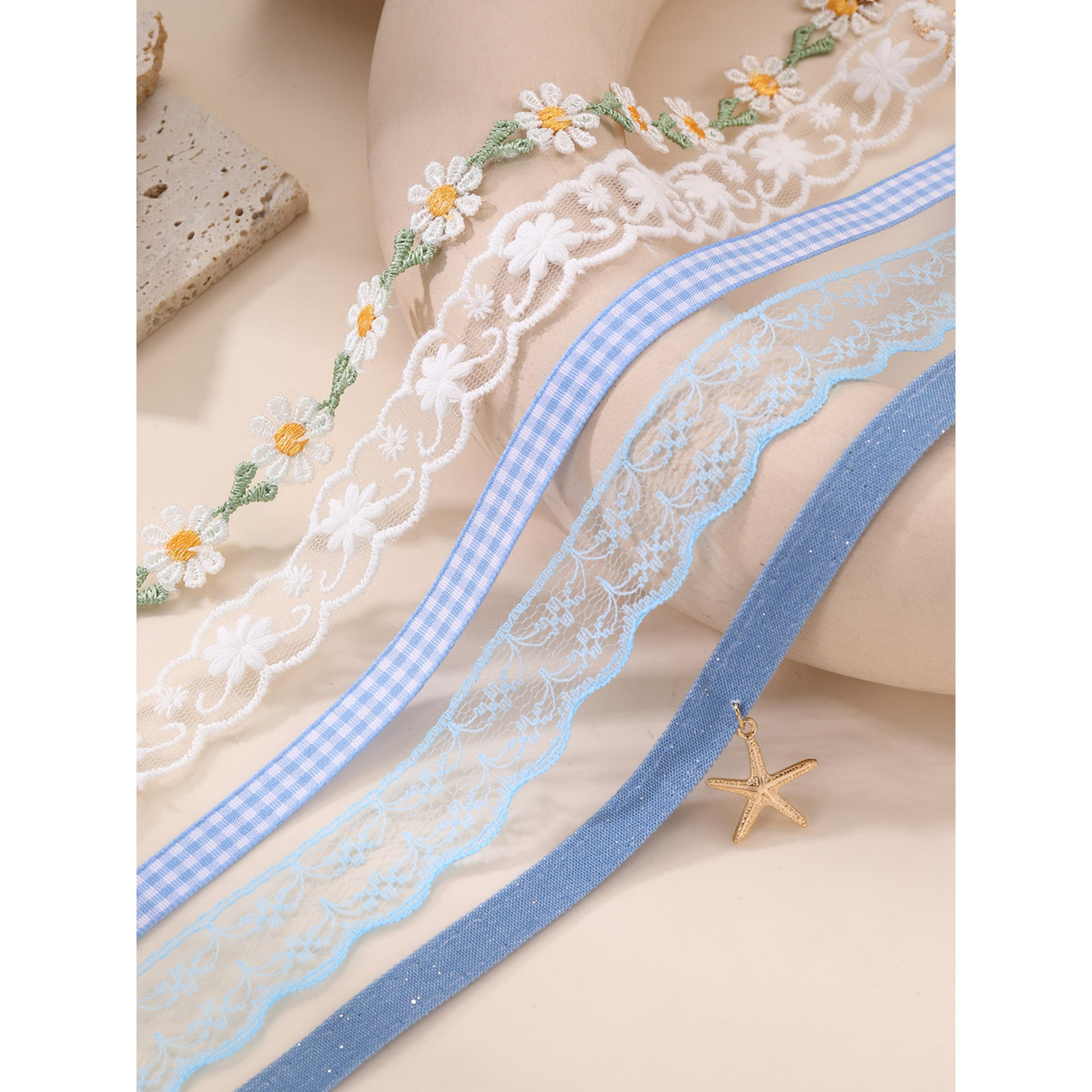 طقم 5 قطع عقود شوكر دانتيل-women-watchesandjewellery-jewellery-necklacesandpendants-image-2