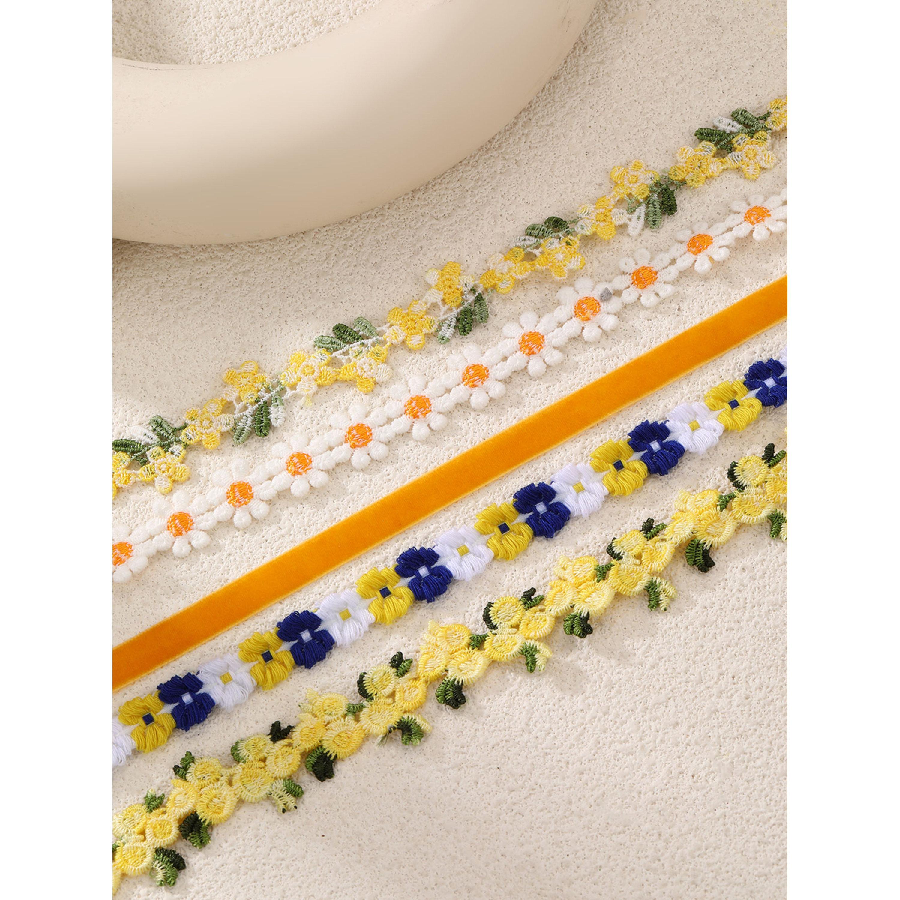 Take Two Pack of 5 - Yellow Floral Choker Necklace-women-watchesandjewellery-jewellery-necklacesandpendants-image-4