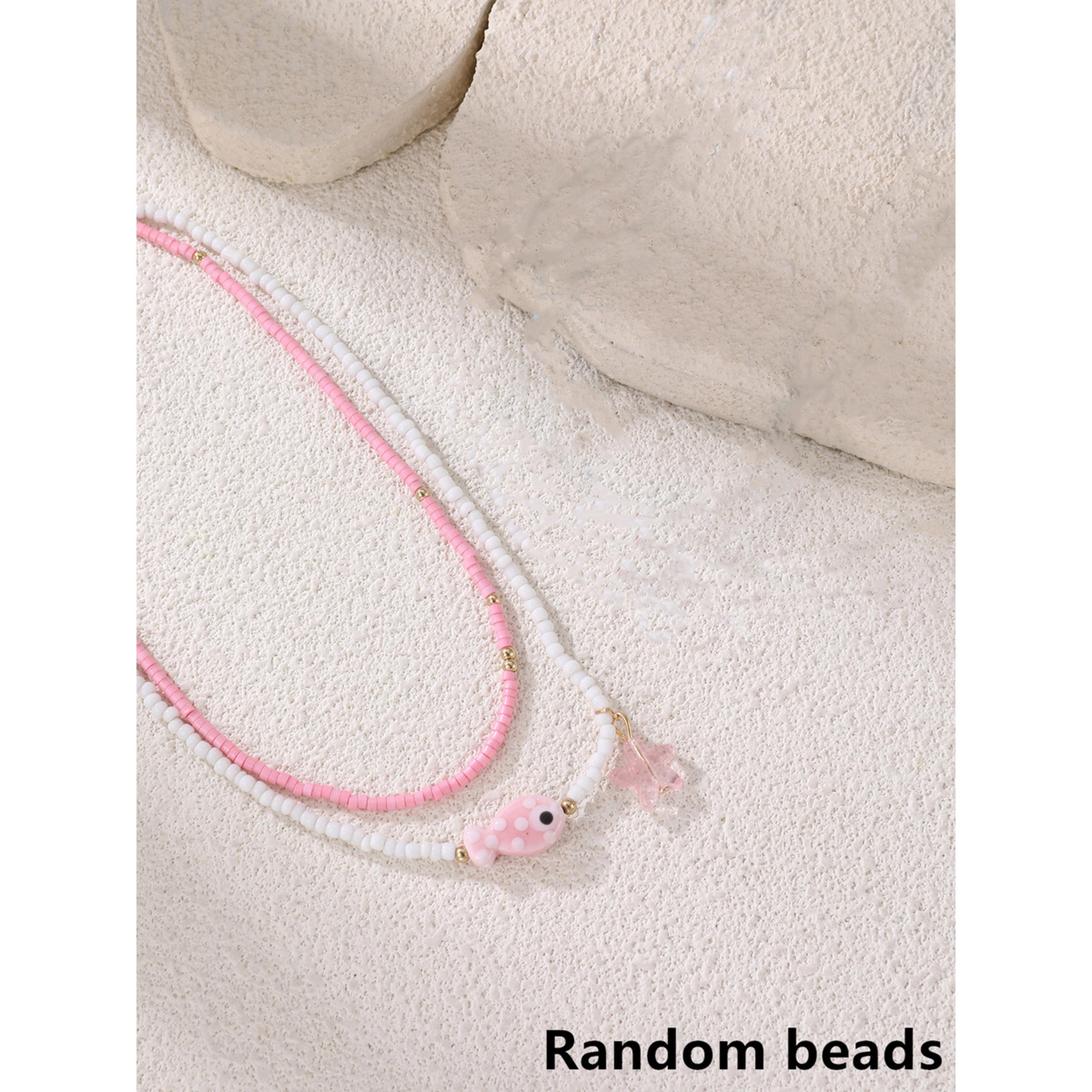 Take Two Pack of 2 - Pink Beaded Necklace-women-watchesandjewellery-jewellery-necklacesandpendants-image-2