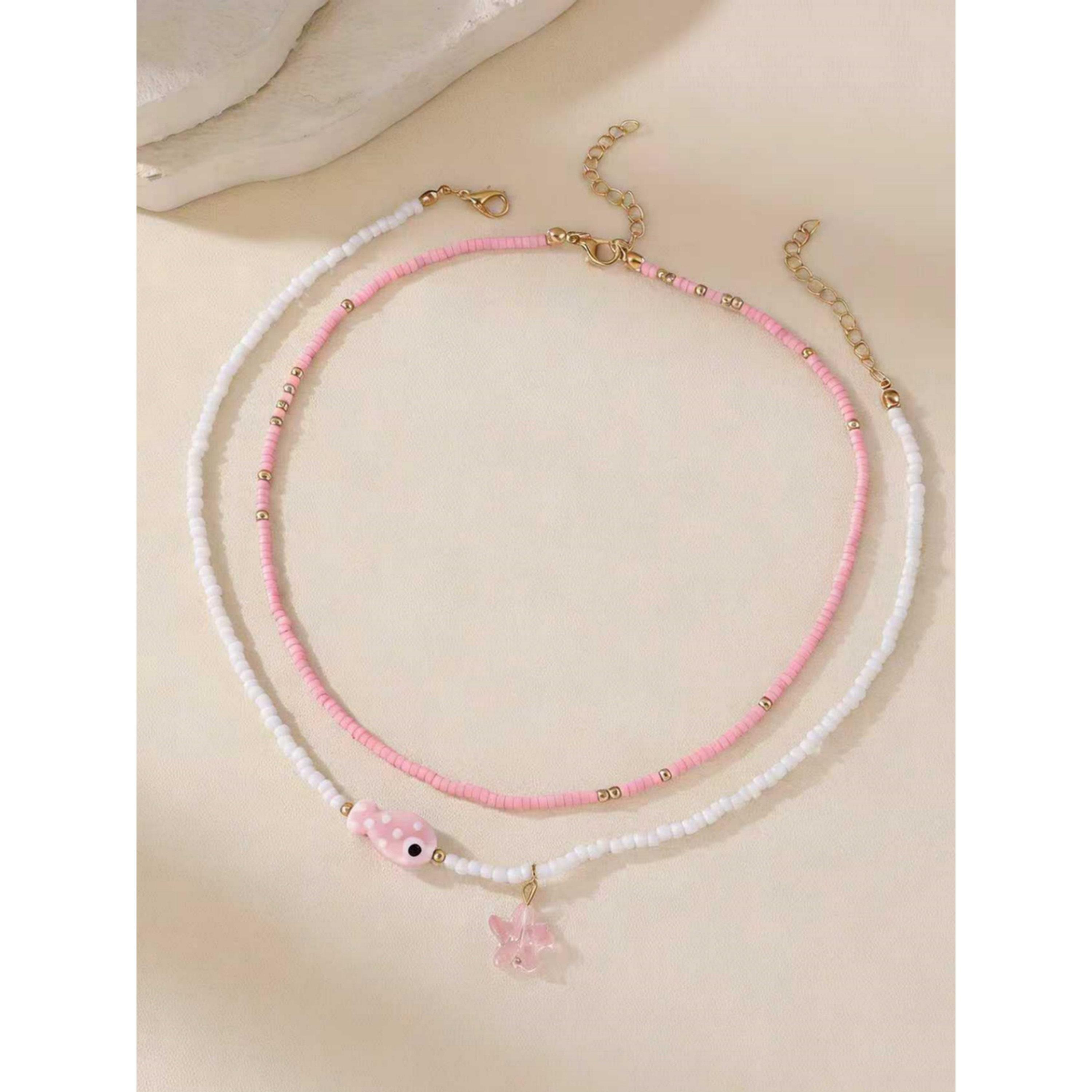 Take Two Pack of 2 - Pink Beaded Necklace-women-watchesandjewellery-jewellery-necklacesandpendants-image-3
