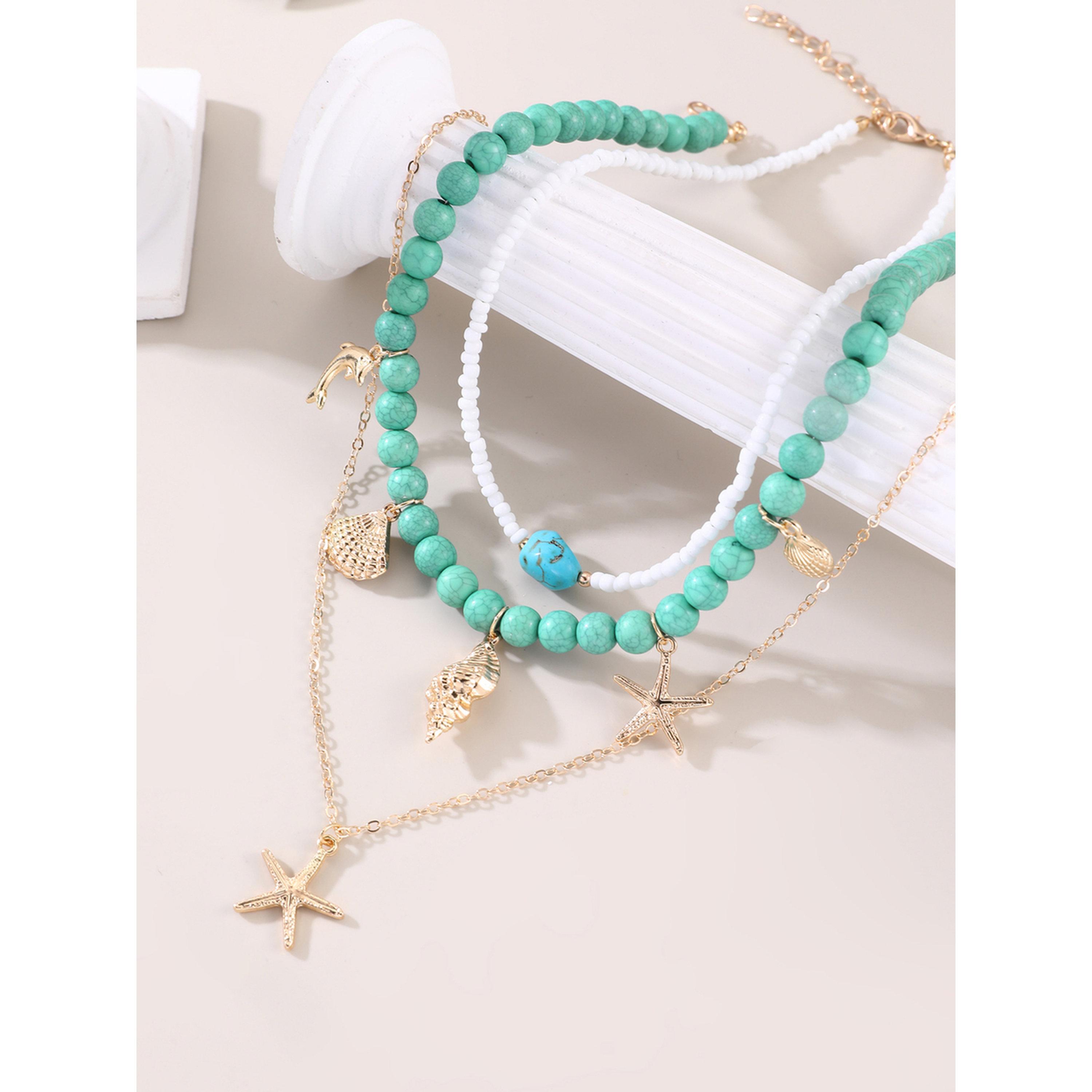 طقم 3 قطع عقود خرز بدلايات محيط-women-watchesandjewellery-jewellery-necklacesandpendants-image-3
