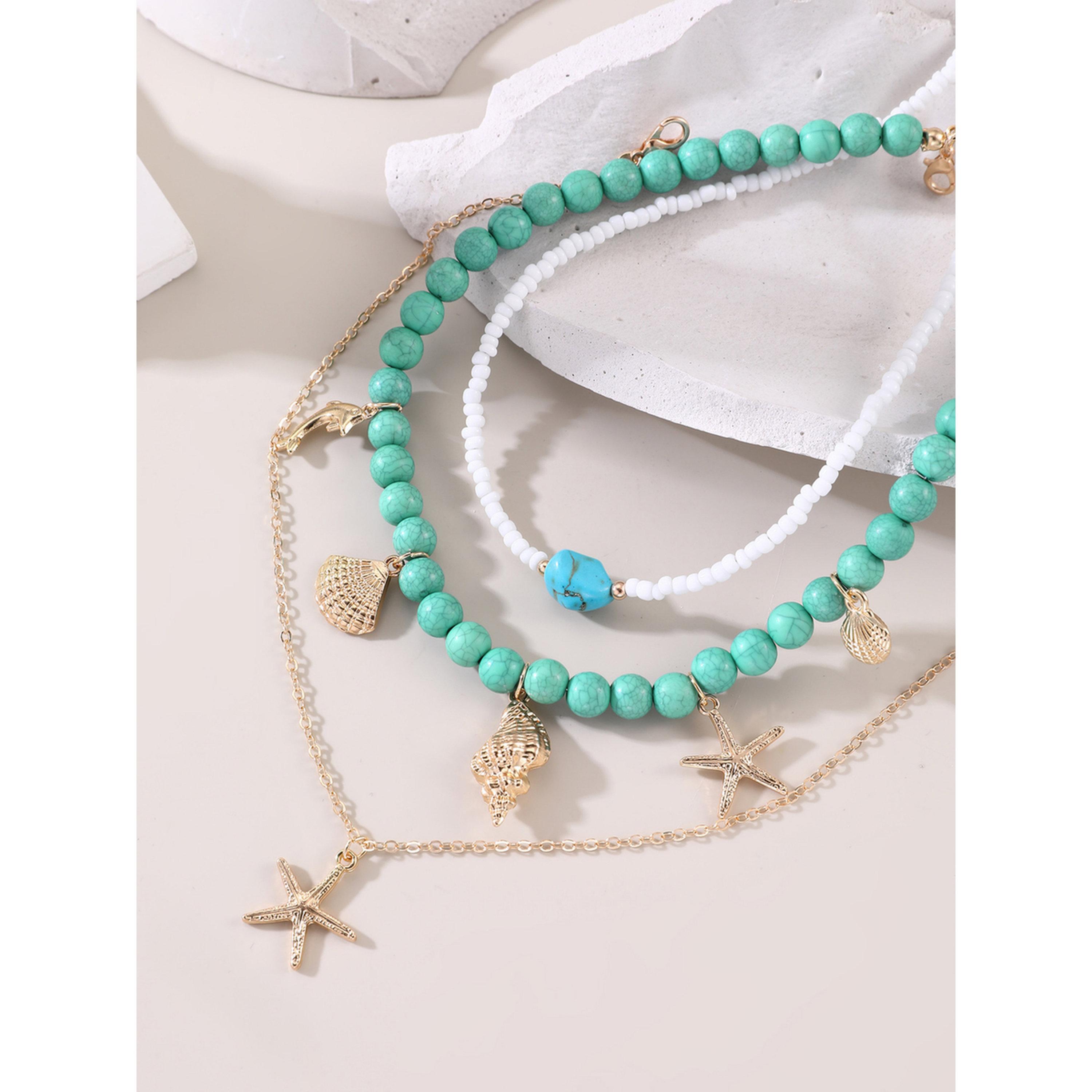 طقم 3 قطع عقود خرز بدلايات محيط-women-watchesandjewellery-jewellery-necklacesandpendants-image-4