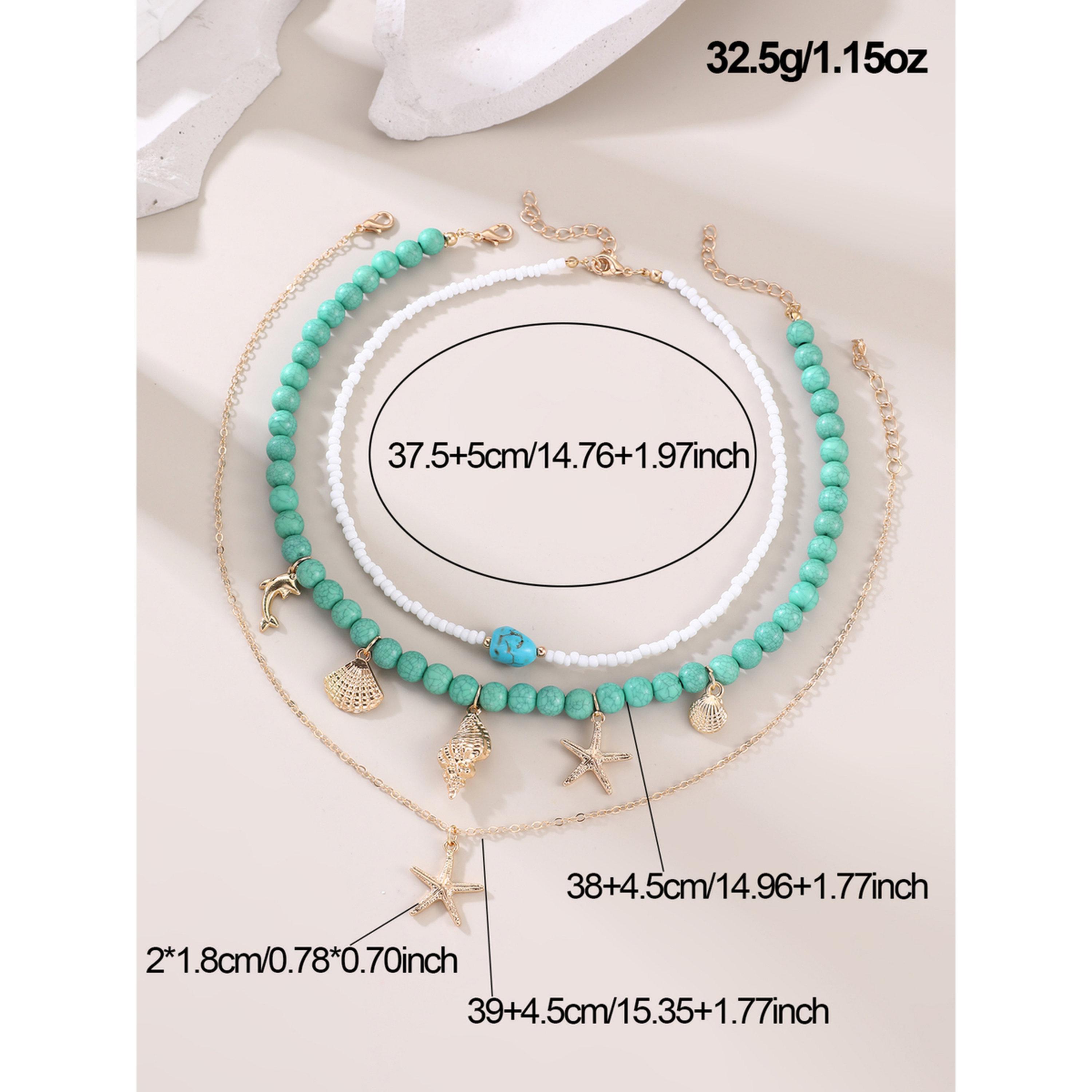 طقم 3 قطع عقود خرز بدلايات محيط-women-watchesandjewellery-jewellery-necklacesandpendants-image-5
