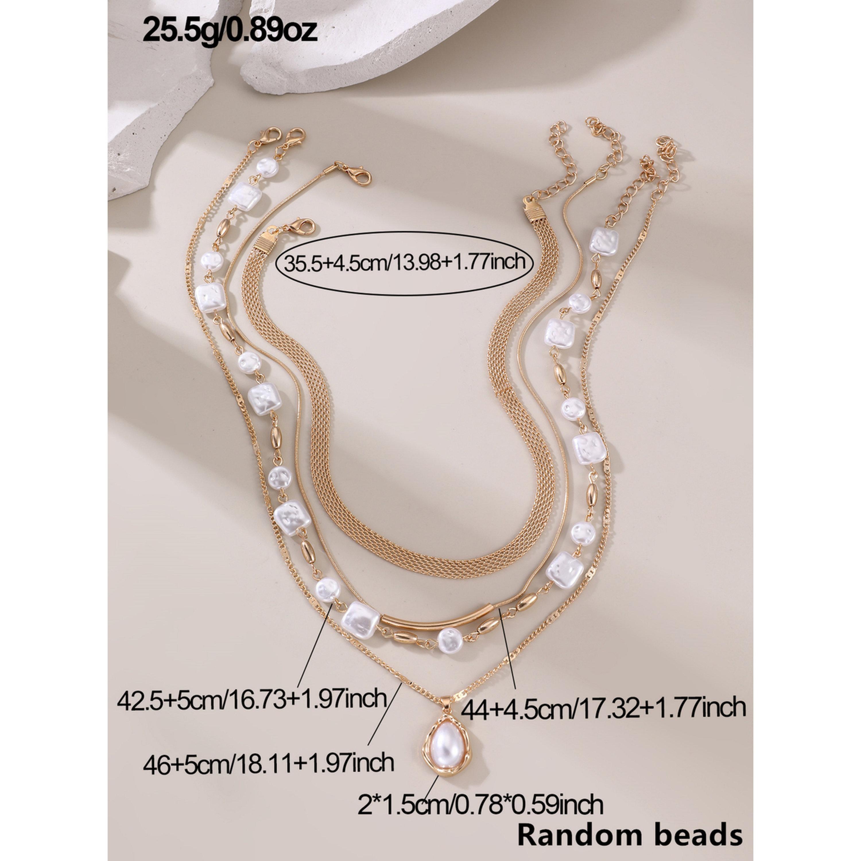 Take Two Pack of 4 - Gold Layered Faux Pearl Necklace-women-watchesandjewellery-jewellery-necklacesandpendants-image-5