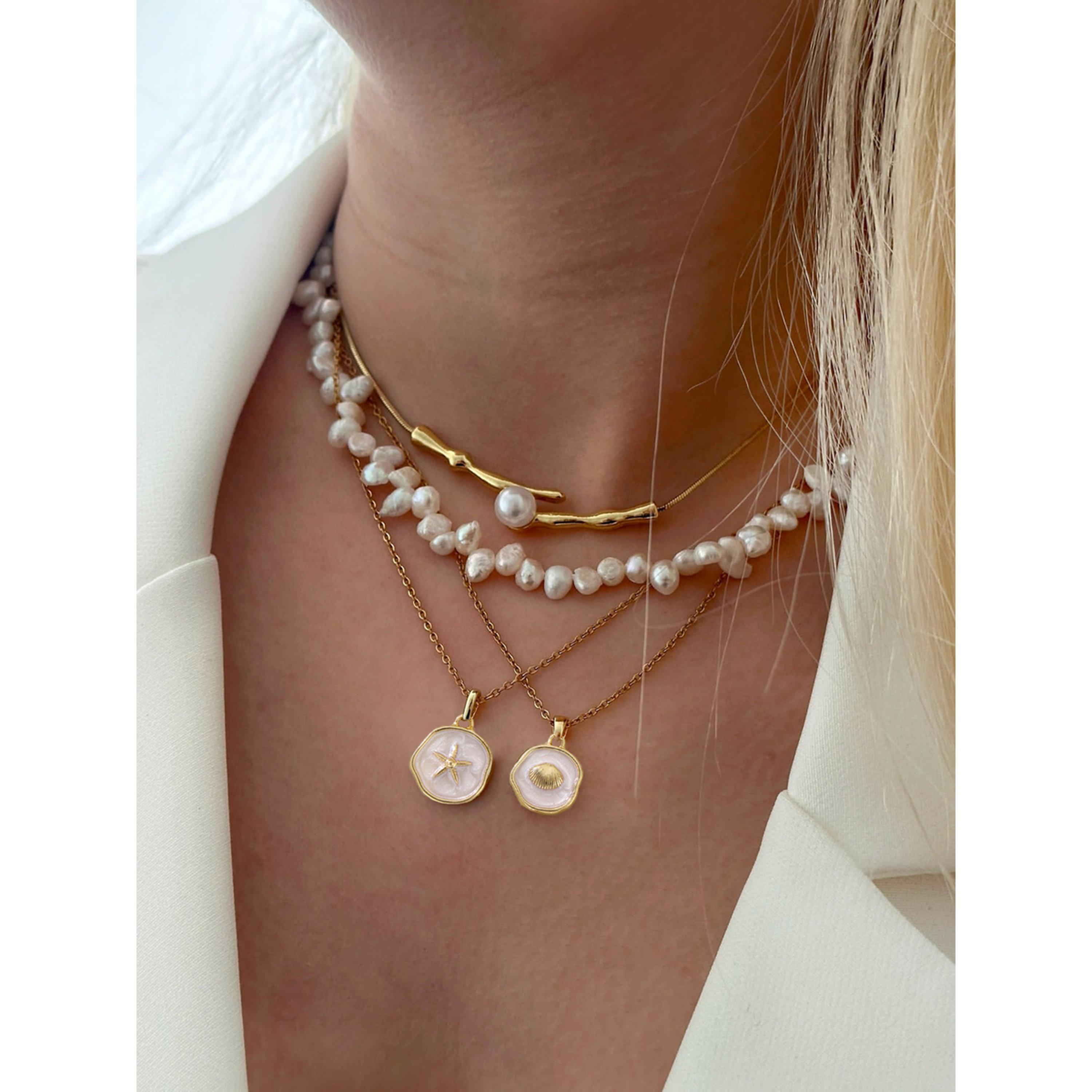 طقم 4 قطع عقود خرز لؤلؤ صناعي-women-watchesandjewellery-jewellery-necklacesandpendants-image-2