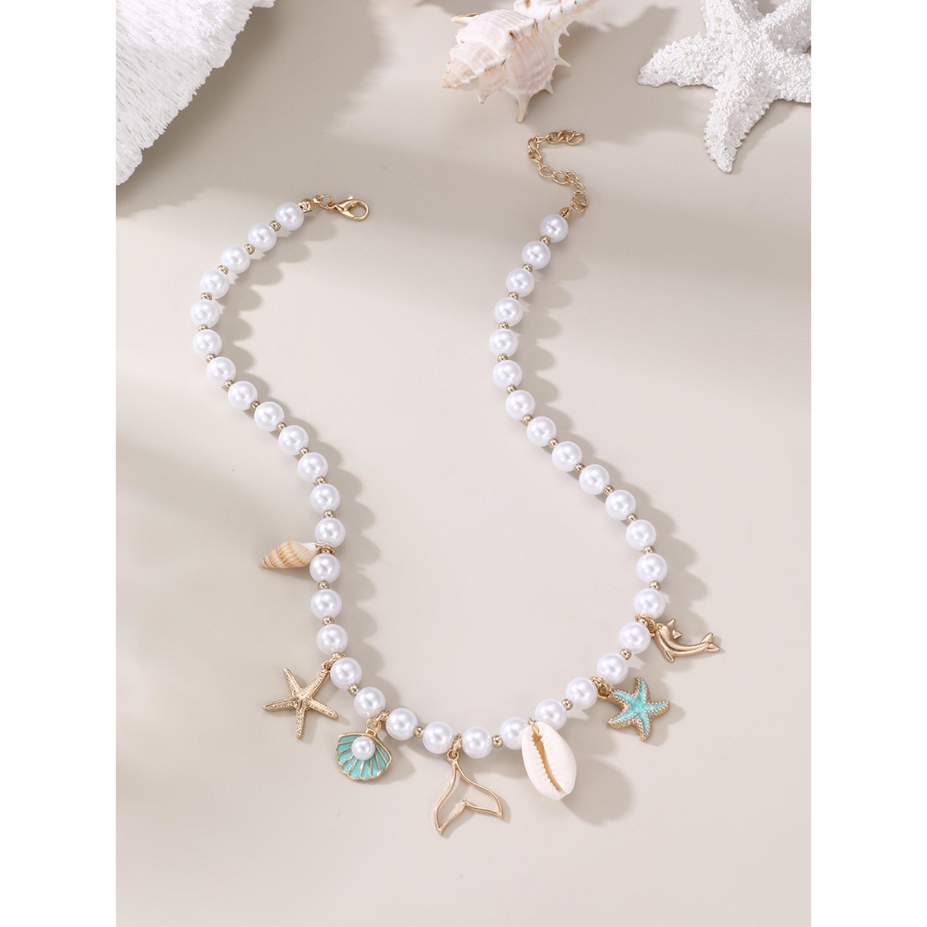 عقد خرز لؤلؤ بدلايات بحرية-women-watchesandjewellery-jewellery-necklacesandpendants-image-2