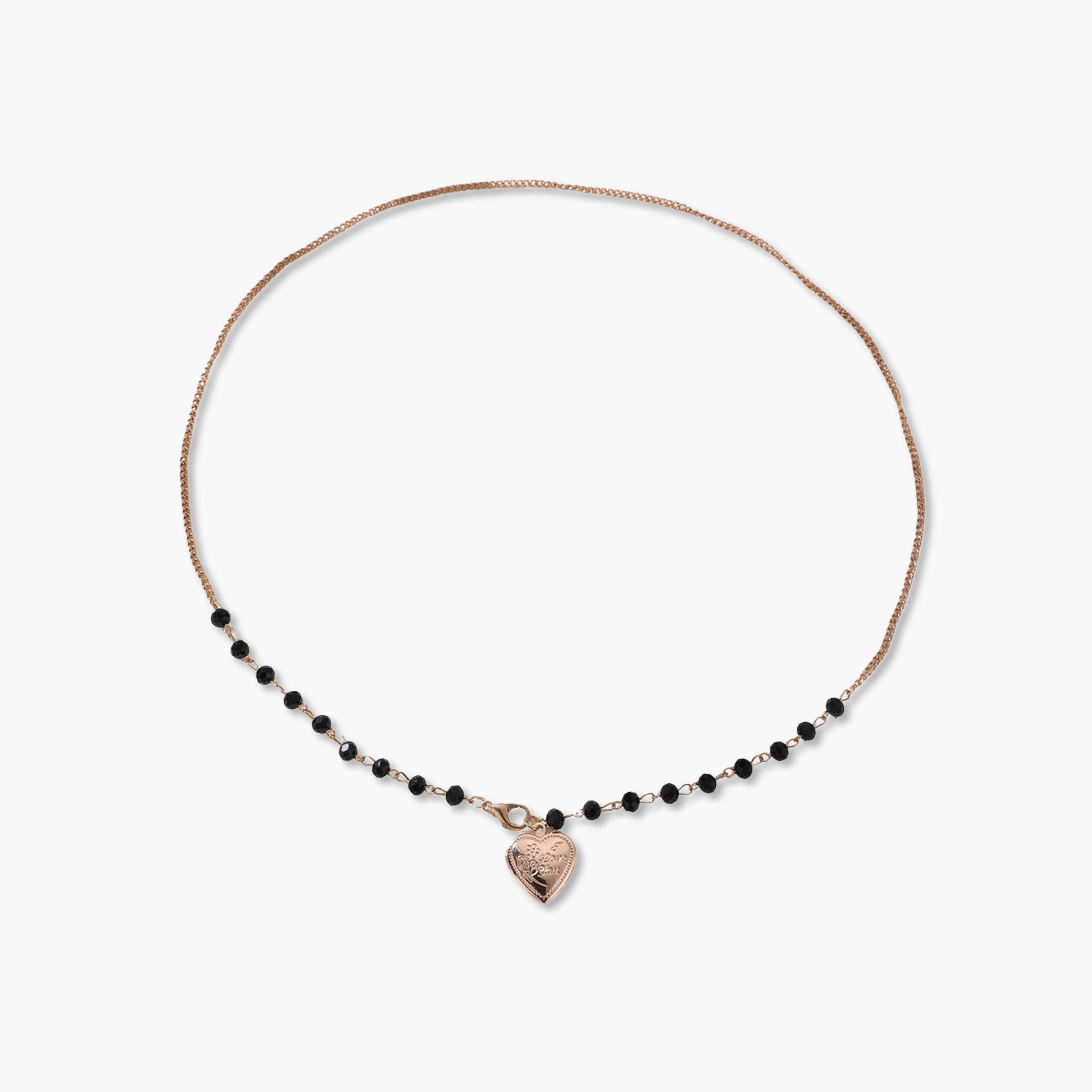 عقد بنمط Y مع خرز ومدالية قلب-women-watchesandjewellery-jewellery-necklacesandpendants-image-1