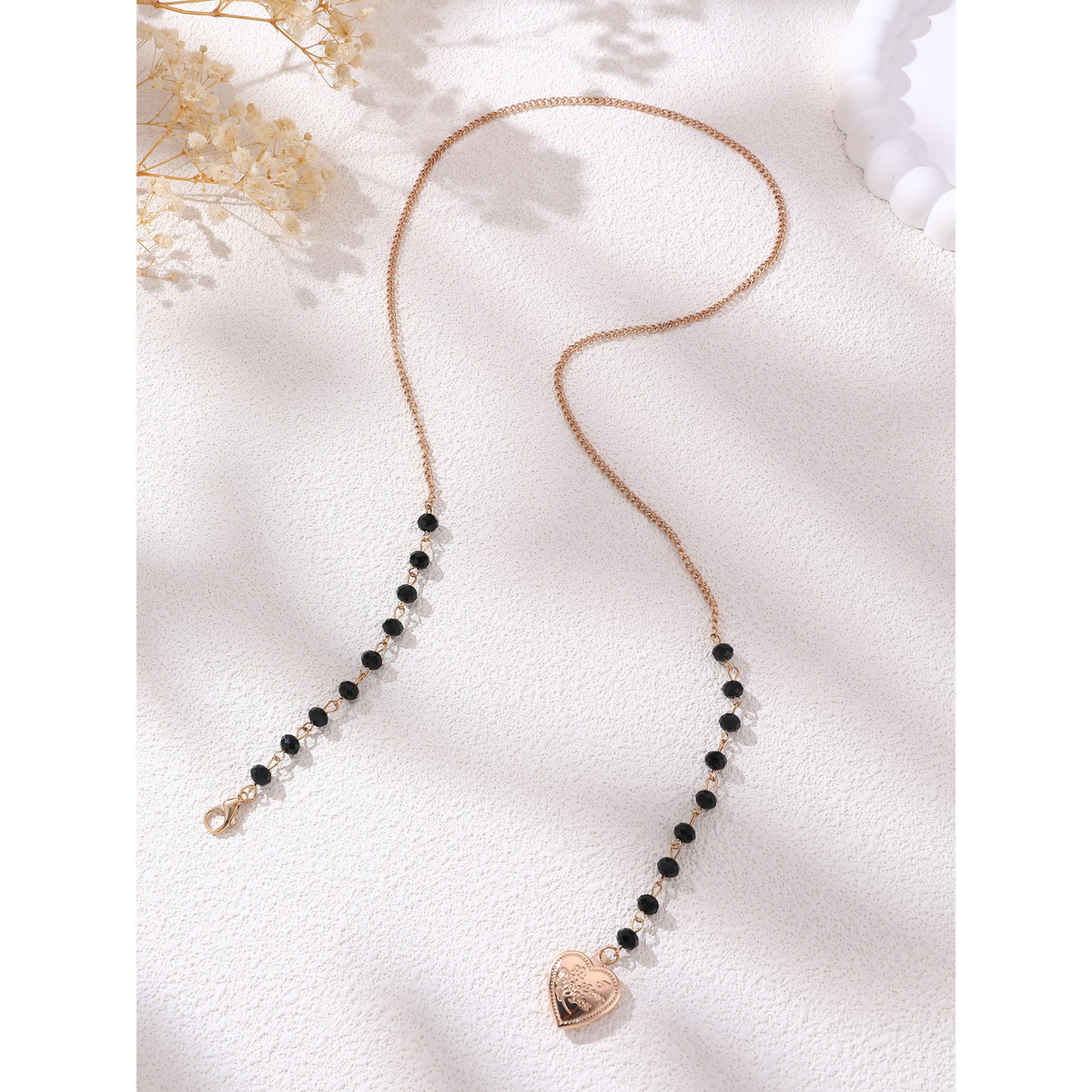 عقد بنمط Y مع خرز ومدالية قلب-women-watchesandjewellery-jewellery-necklacesandpendants-image-3