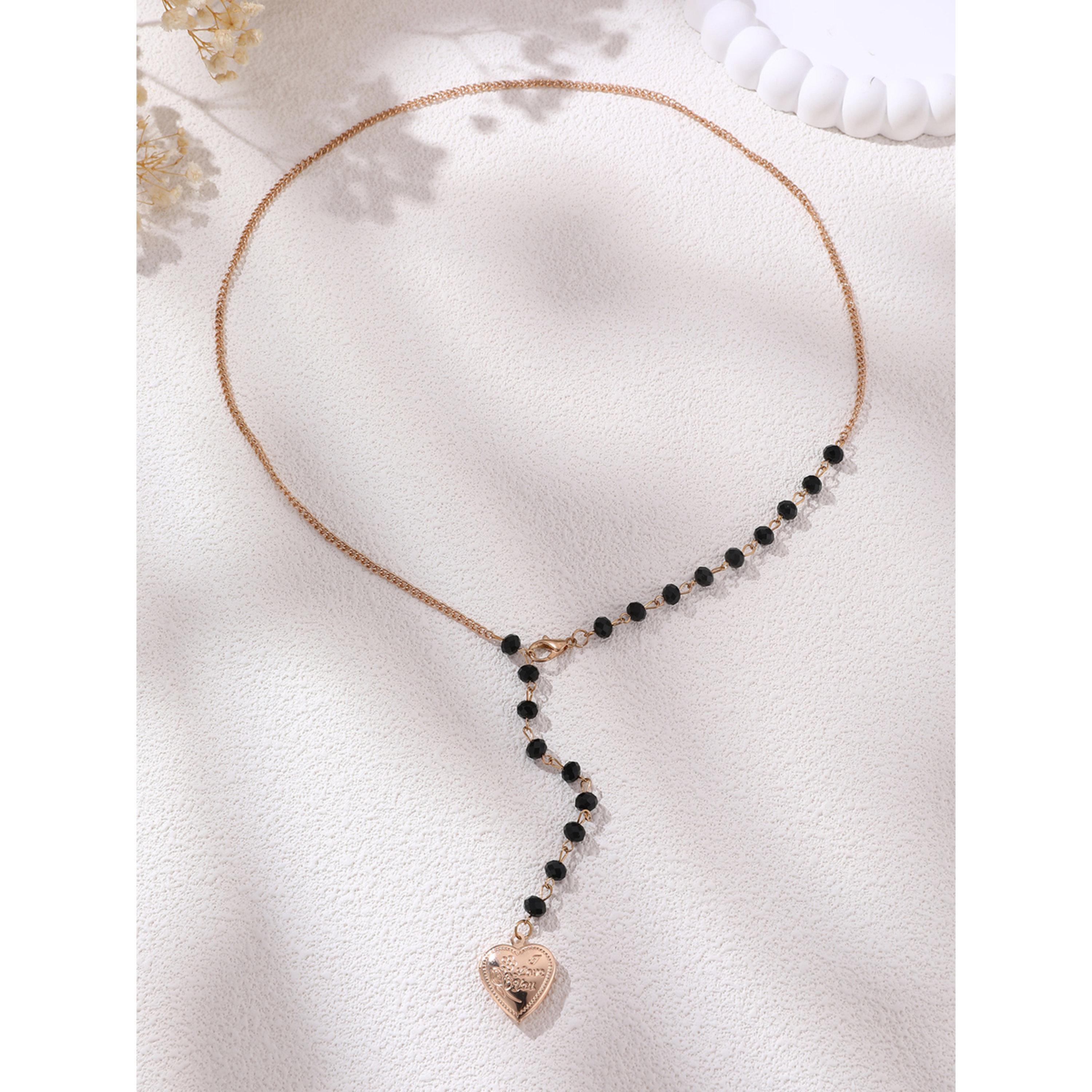 عقد بنمط Y مع خرز ومدالية قلب-women-watchesandjewellery-jewellery-necklacesandpendants-image-5