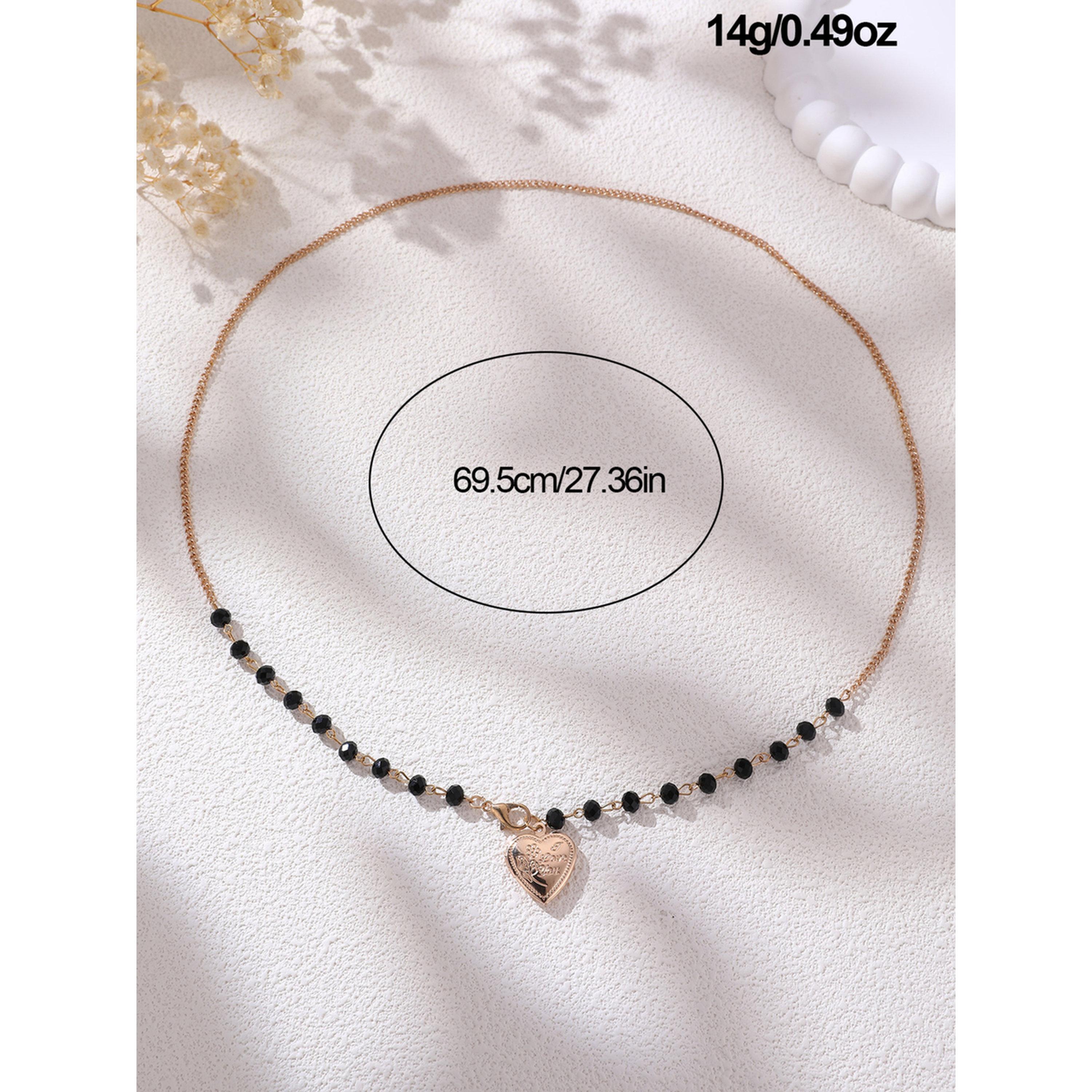 عقد بنمط Y مع خرز ومدالية قلب-women-watchesandjewellery-jewellery-necklacesandpendants-image-6