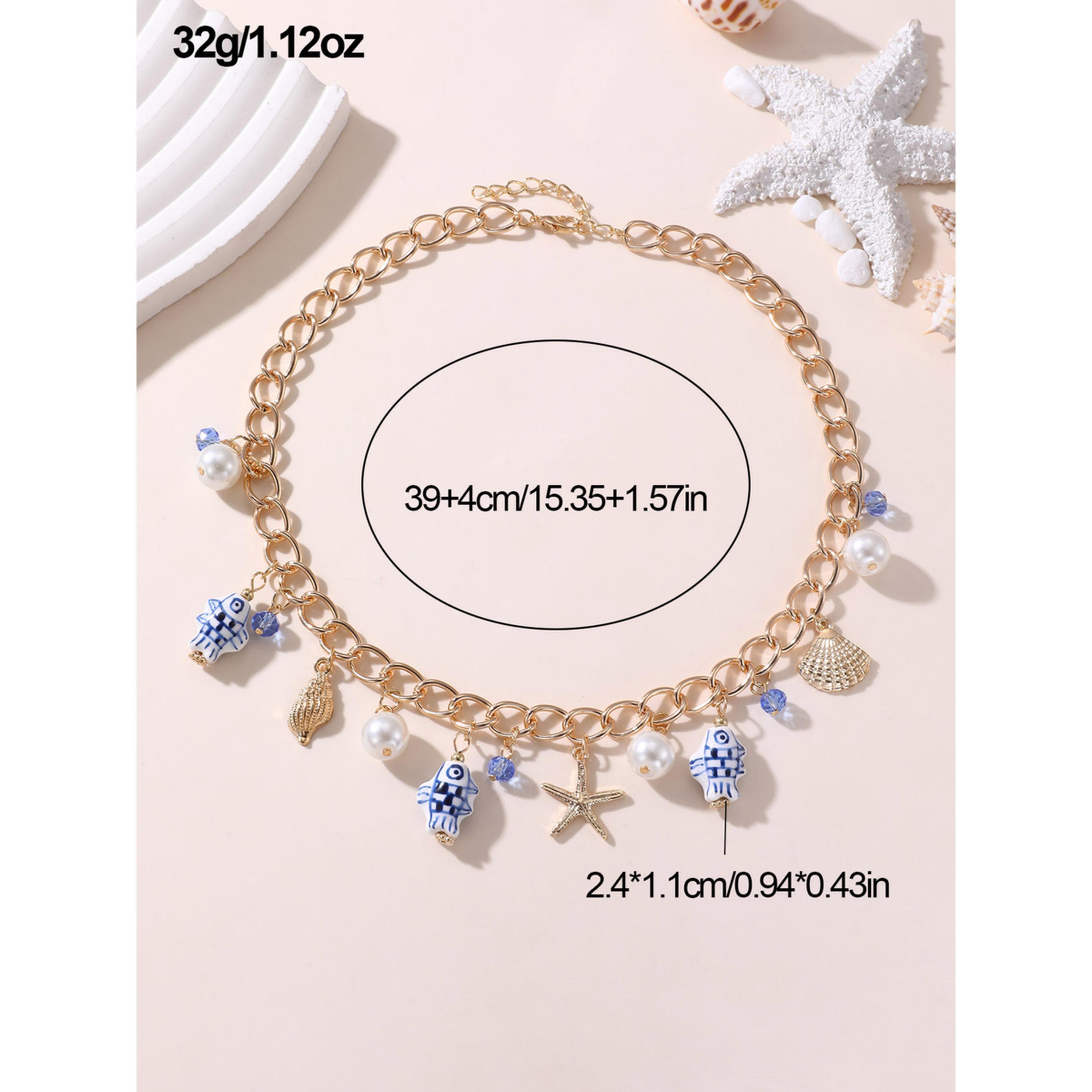 Take Two Gold Charm Necklace with Sea Pendants-women-watchesandjewellery-jewellery-necklacesandpendants-image-6