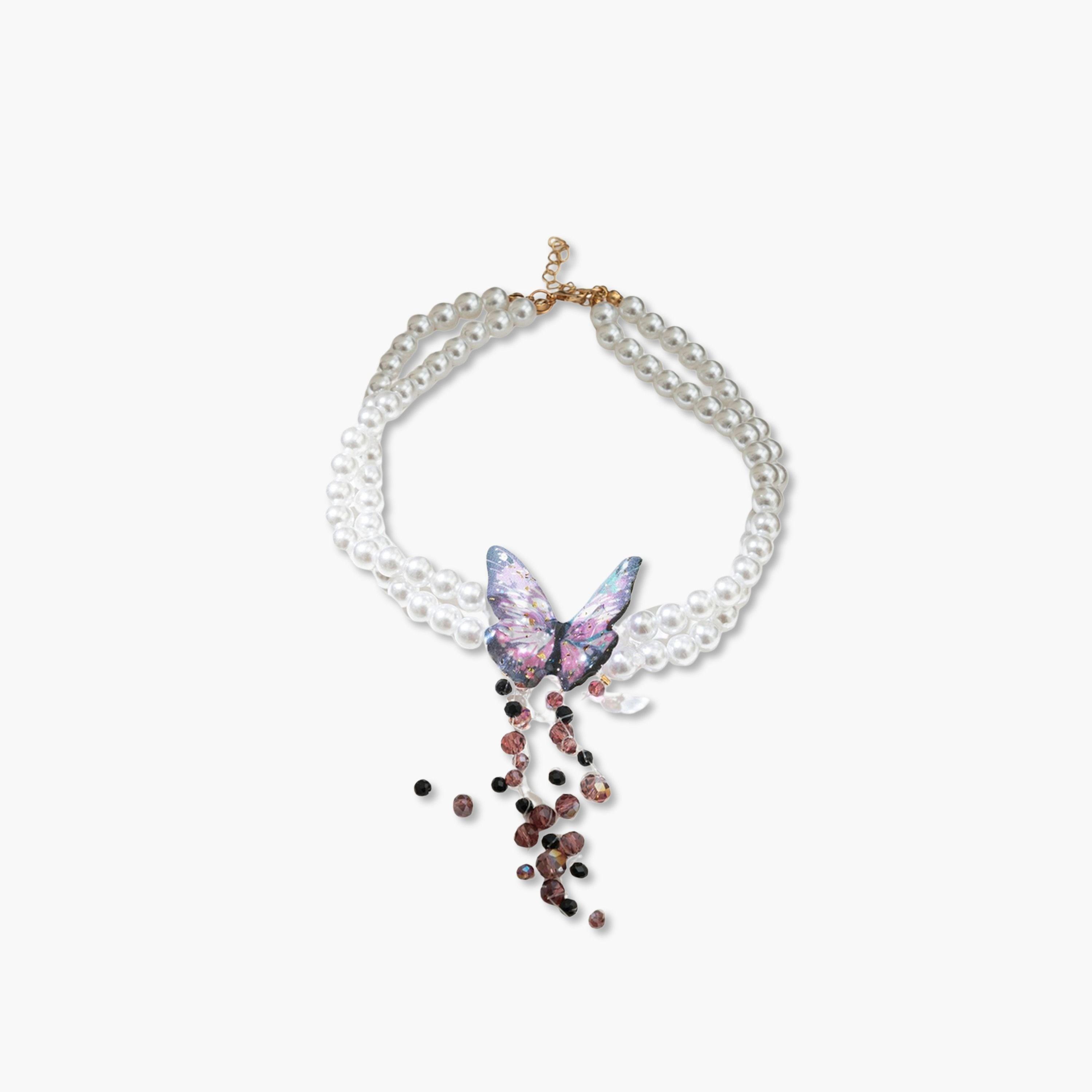 Take Two Blue Purple Pearl Choker Necklace-women-watchesandjewellery-jewellery-necklacesandpendants-image-1