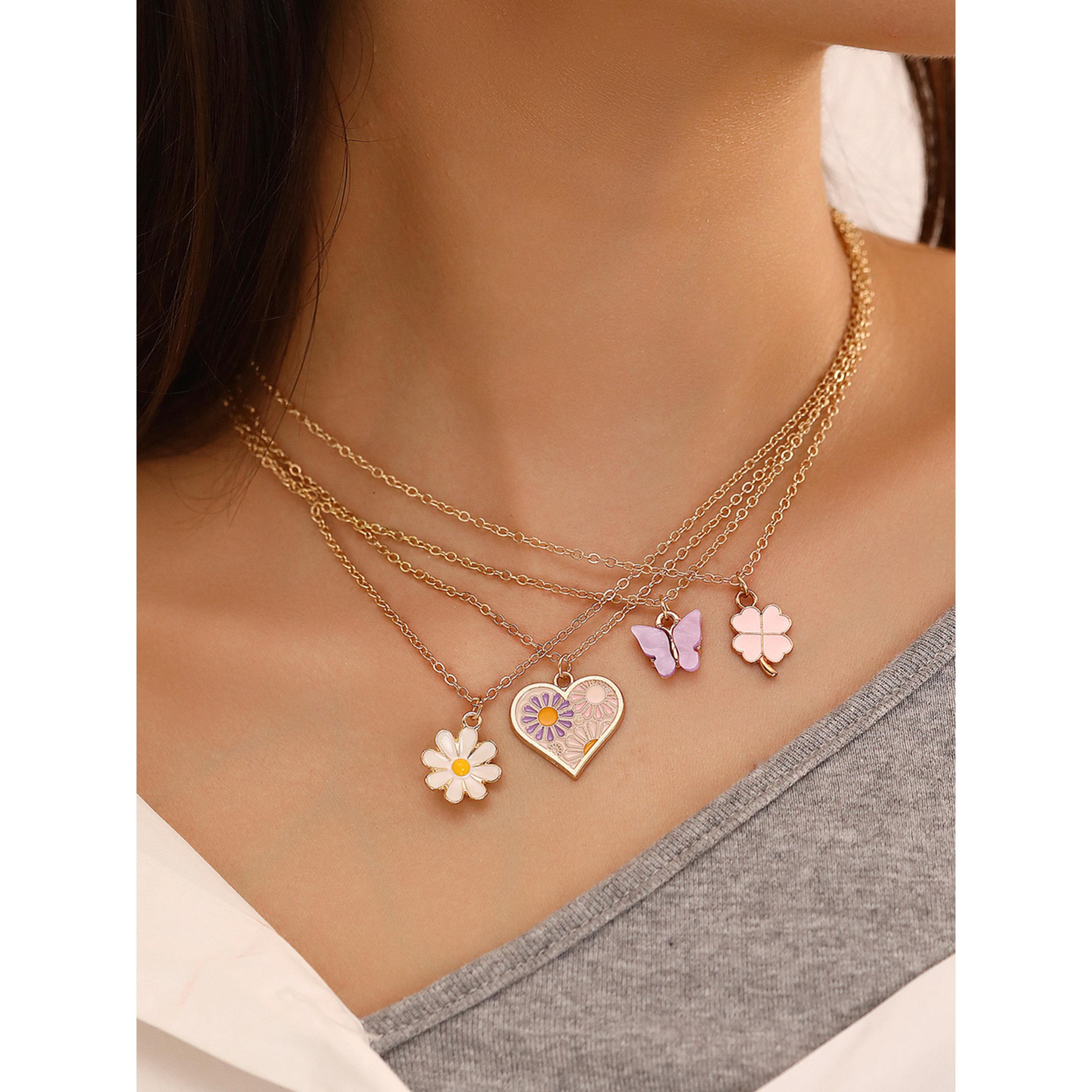 طقم 4 قطع عقود بدلايات-women-watchesandjewellery-jewellery-necklacesandpendants-image-2