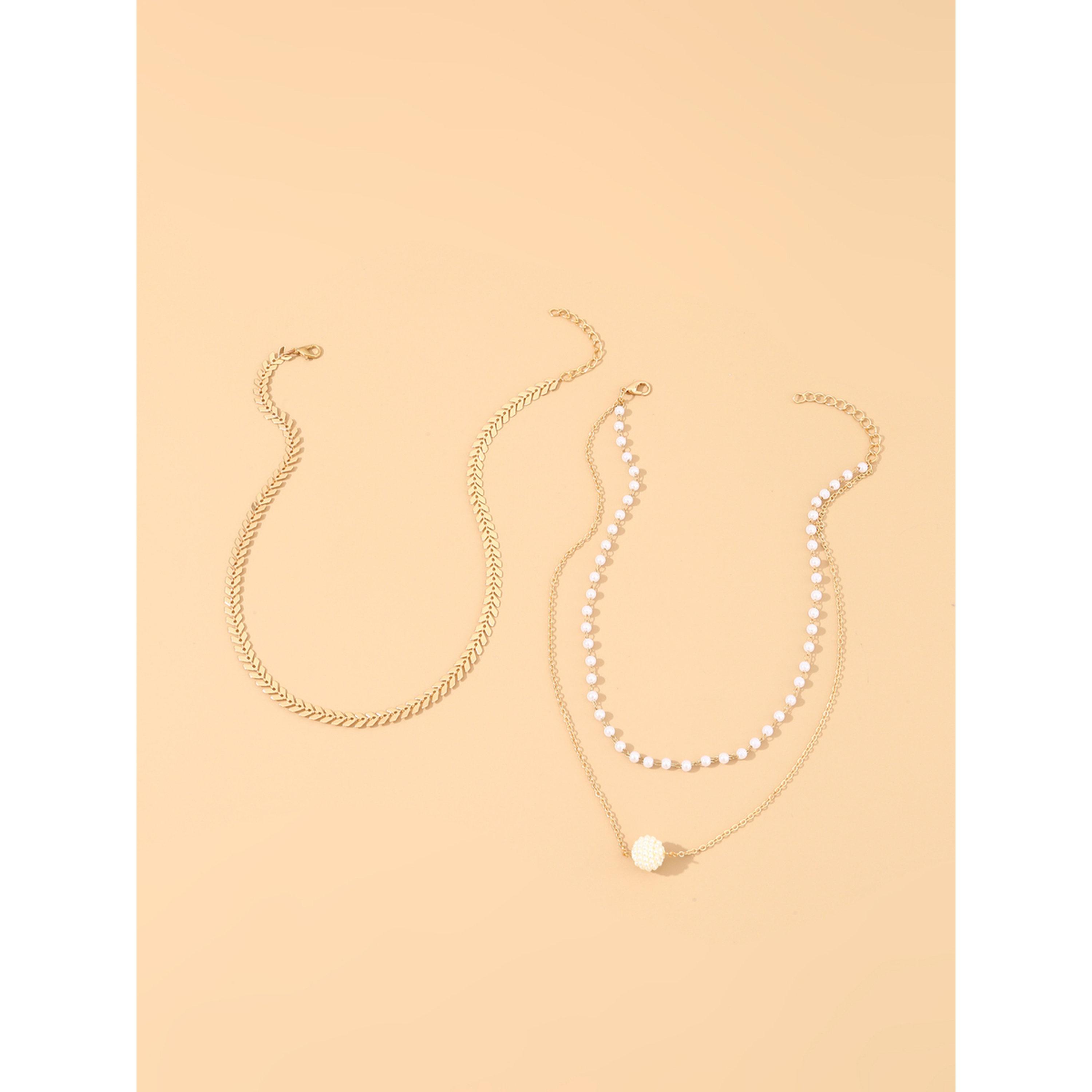 Take Two Pack of 2 - Golden Layered Necklace-women-watchesandjewellery-jewellery-necklacesandpendants-image-3