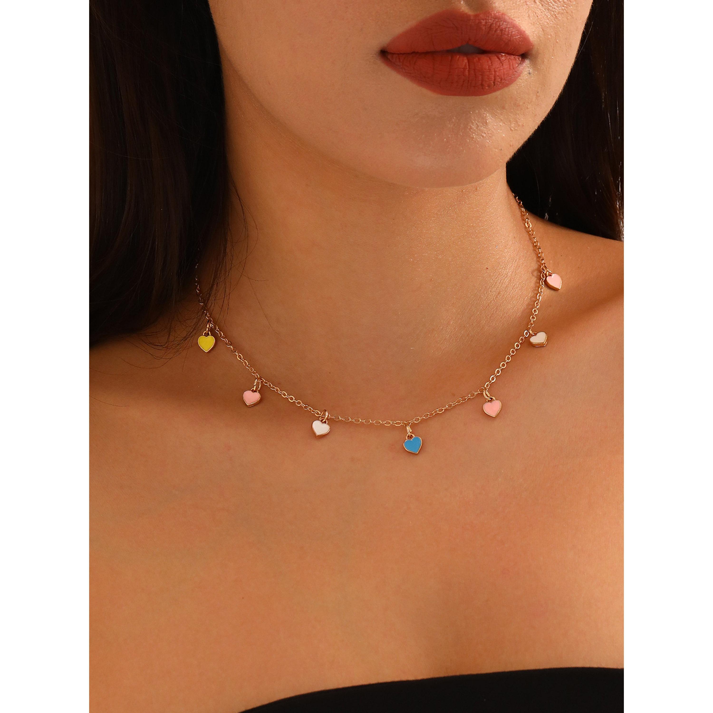Take Two Gold Heart Charm Necklace-women-watchesandjewellery-jewellery-necklacesandpendants-image-2