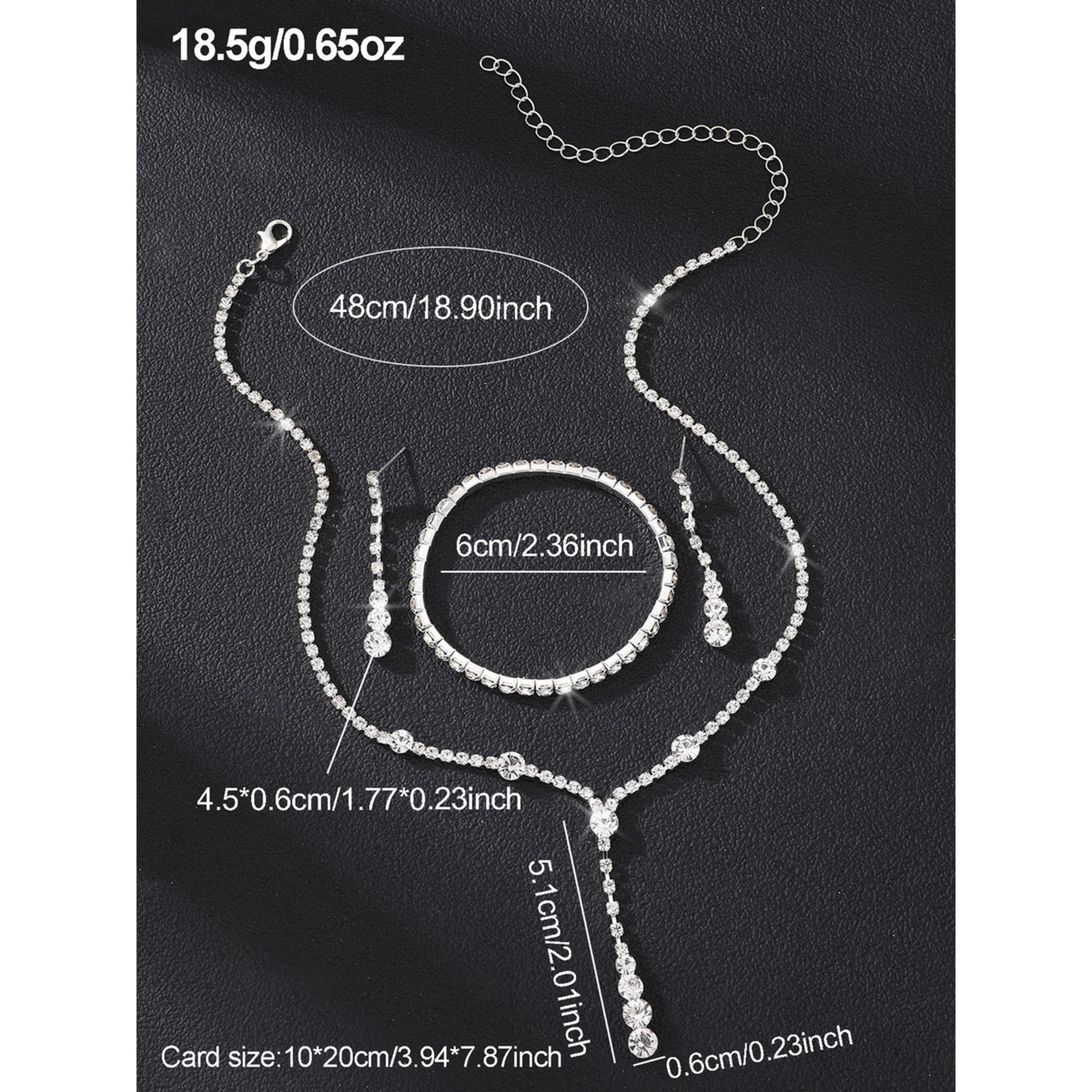 Take Two Pack of 3 - Silver Crystal Necklace with Bracelet and Earrings-women-watchesandjewellery-jewellery-jewellerysets-image-5