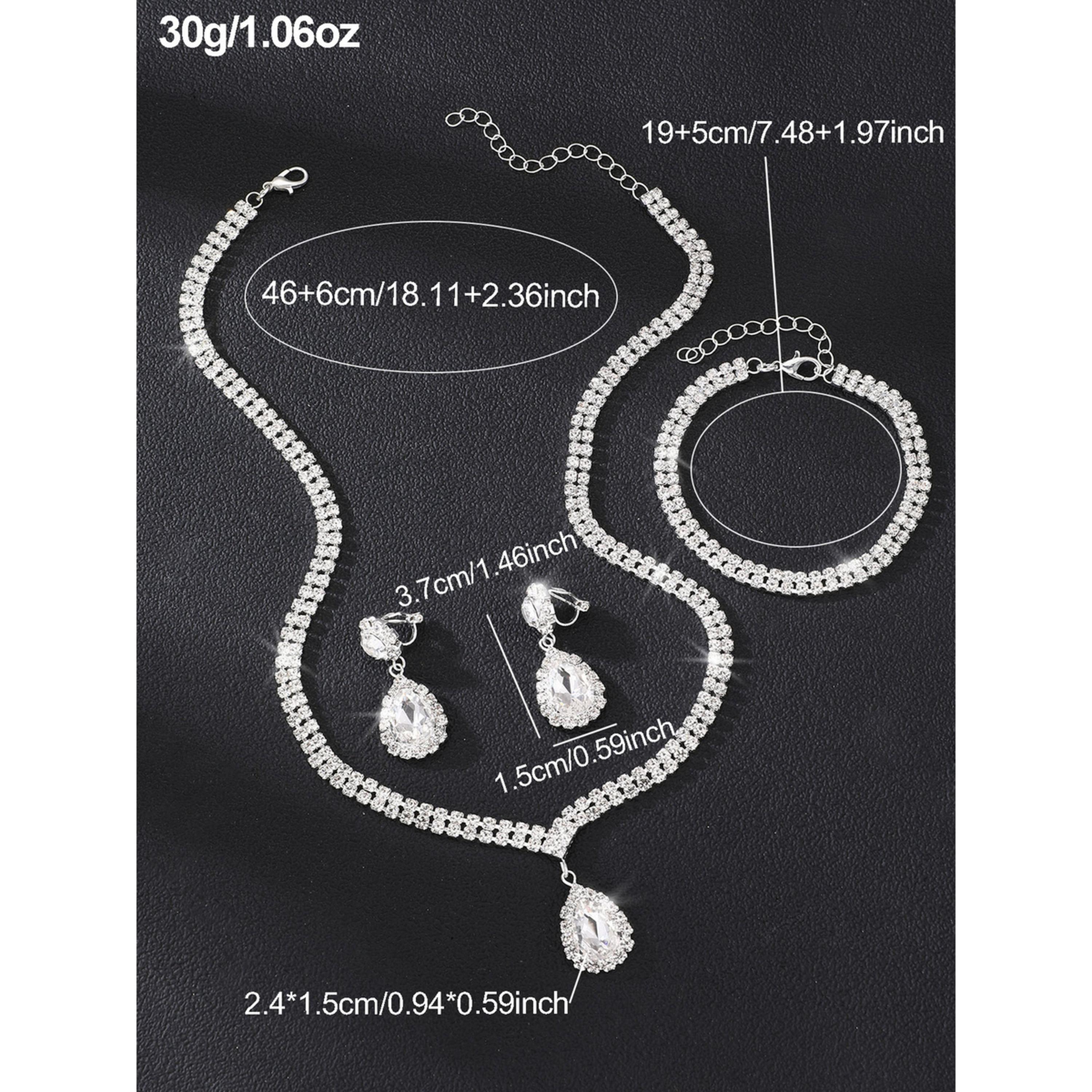 Take Two Pack of 3 - Silver Crystal Necklace with Bracelet and Earrings-women-watchesandjewellery-jewellery-jewellerysets-image-4