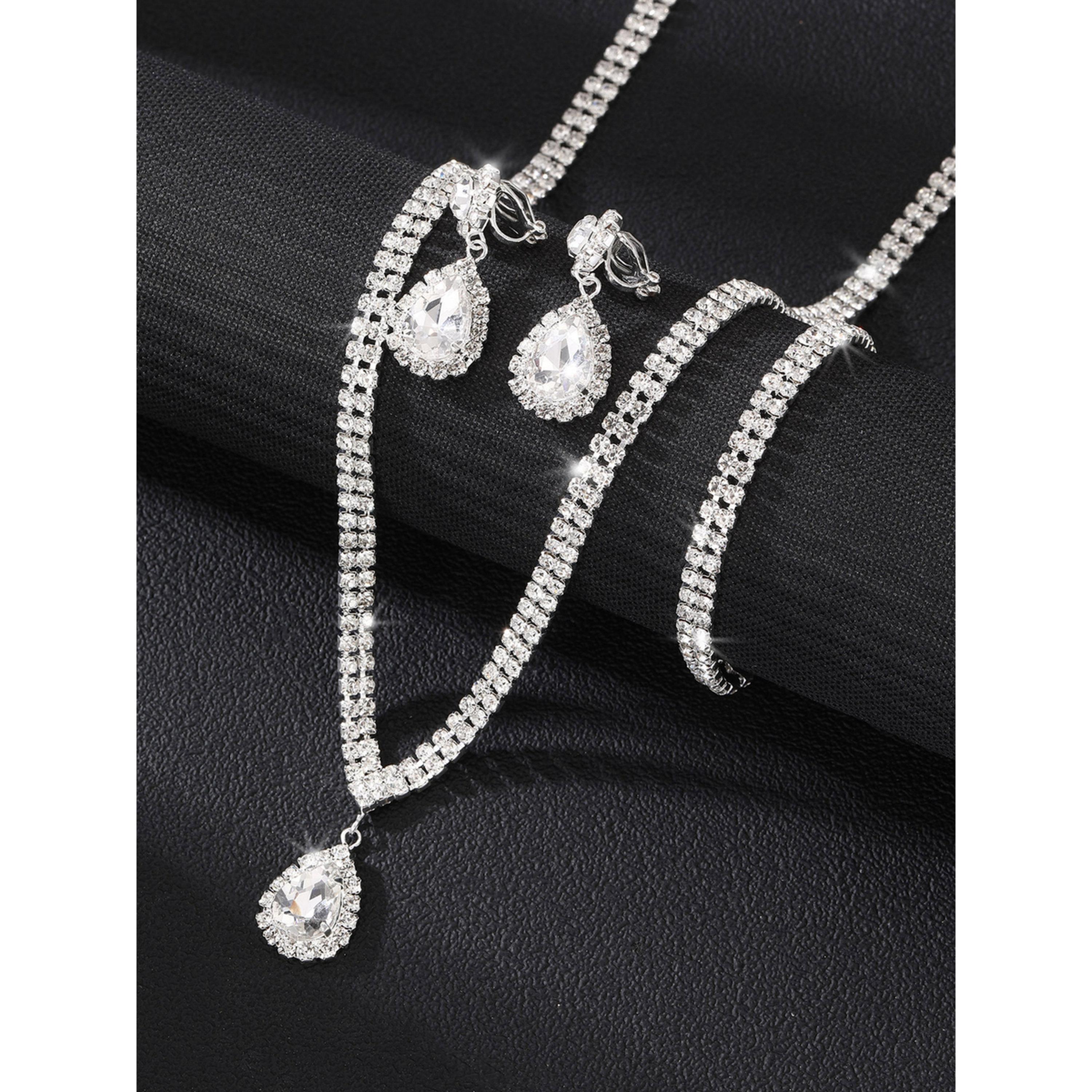 Take Two Pack of 3 - Silver Crystal Necklace with Bracelet and Earrings-women-watchesandjewellery-jewellery-jewellerysets-image-5