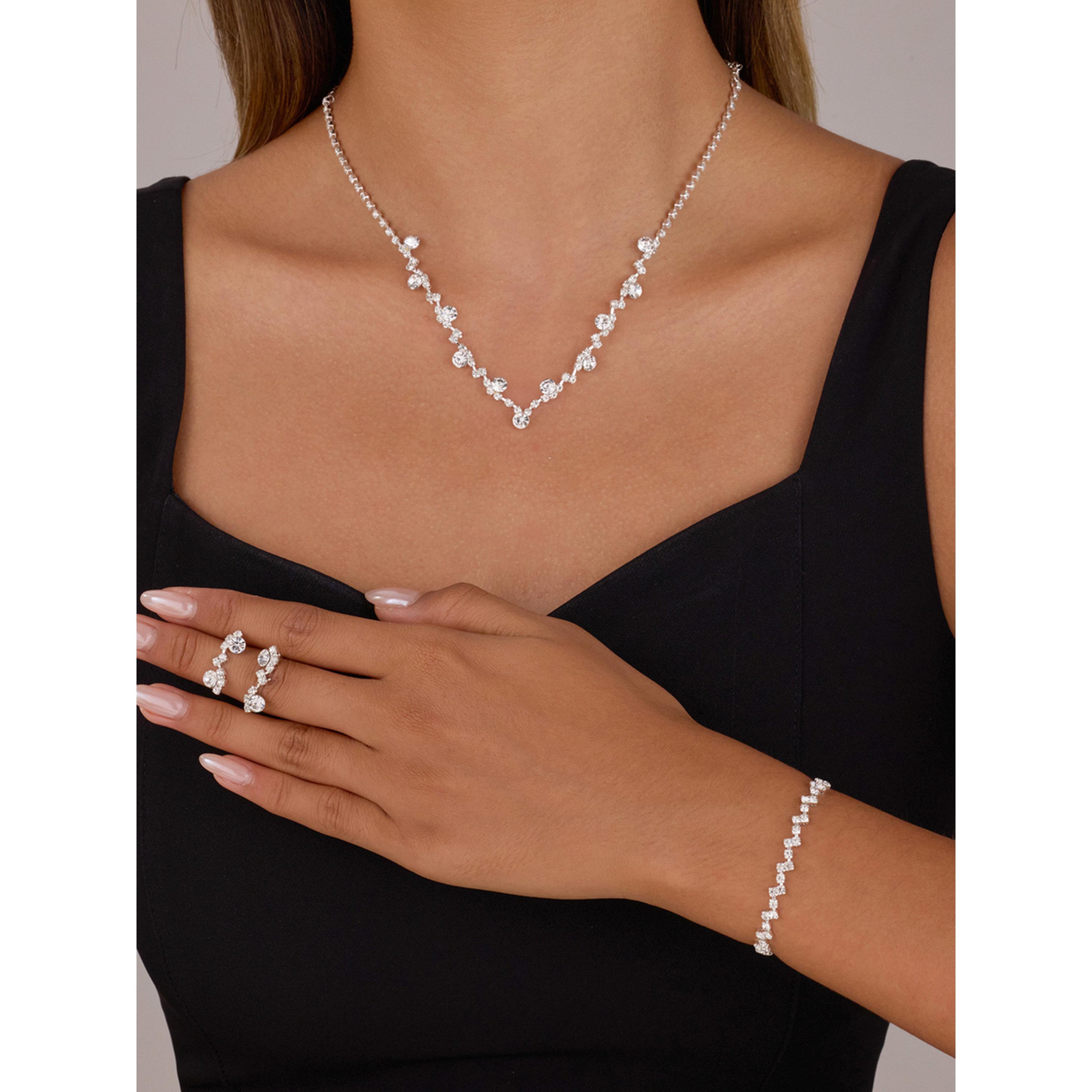 طقم 3 قطع عقد مزين وسوار وأقراط-women-watchesandjewellery-jewellery-jewellerysets-image-2