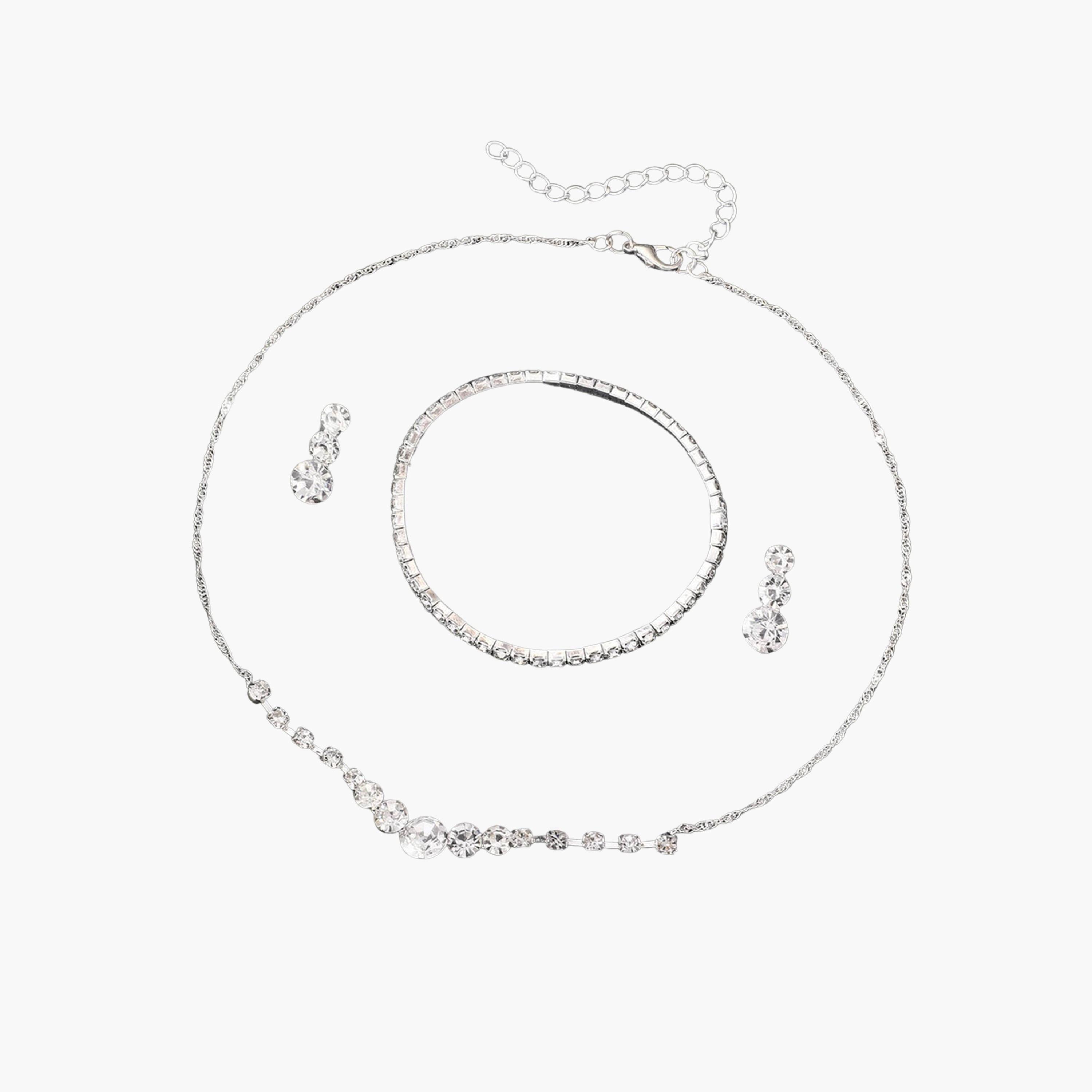 طقم 3 قطع عقد مزين وسوار وأقراط-women-watchesandjewellery-jewellery-jewellerysets-image-1