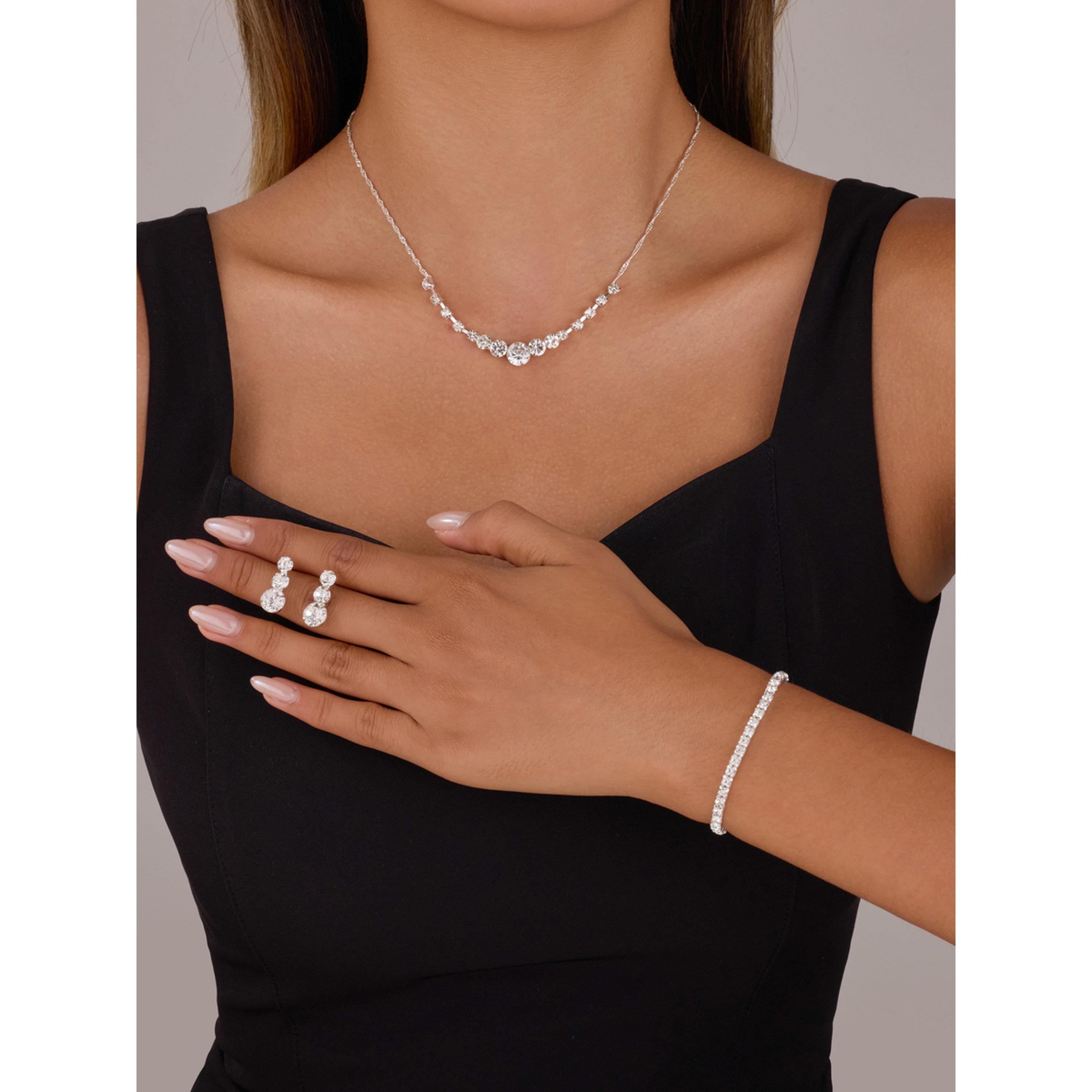 طقم 3 قطع عقد مزين وسوار وأقراط-women-watchesandjewellery-jewellery-jewellerysets-image-2