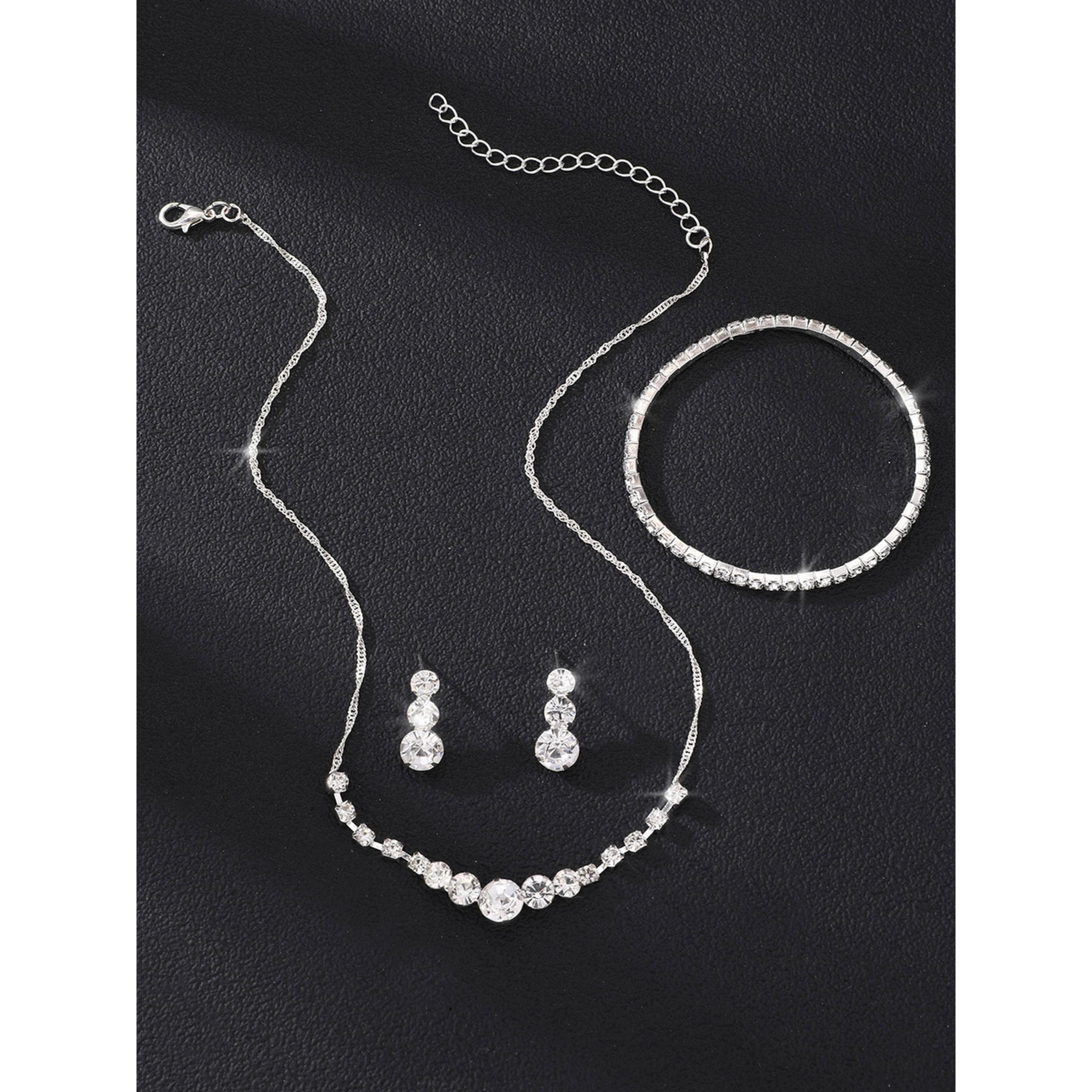 طقم 3 قطع عقد مزين وسوار وأقراط-women-watchesandjewellery-jewellery-jewellerysets-image-3