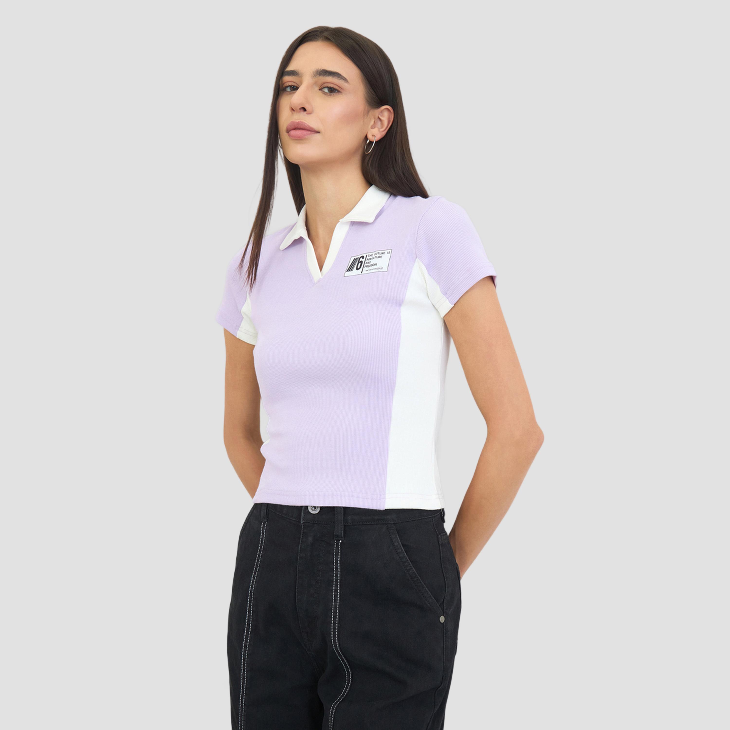 بلوزة بولو قصيرة مضلعة-women-clothing-tshirts-image-3