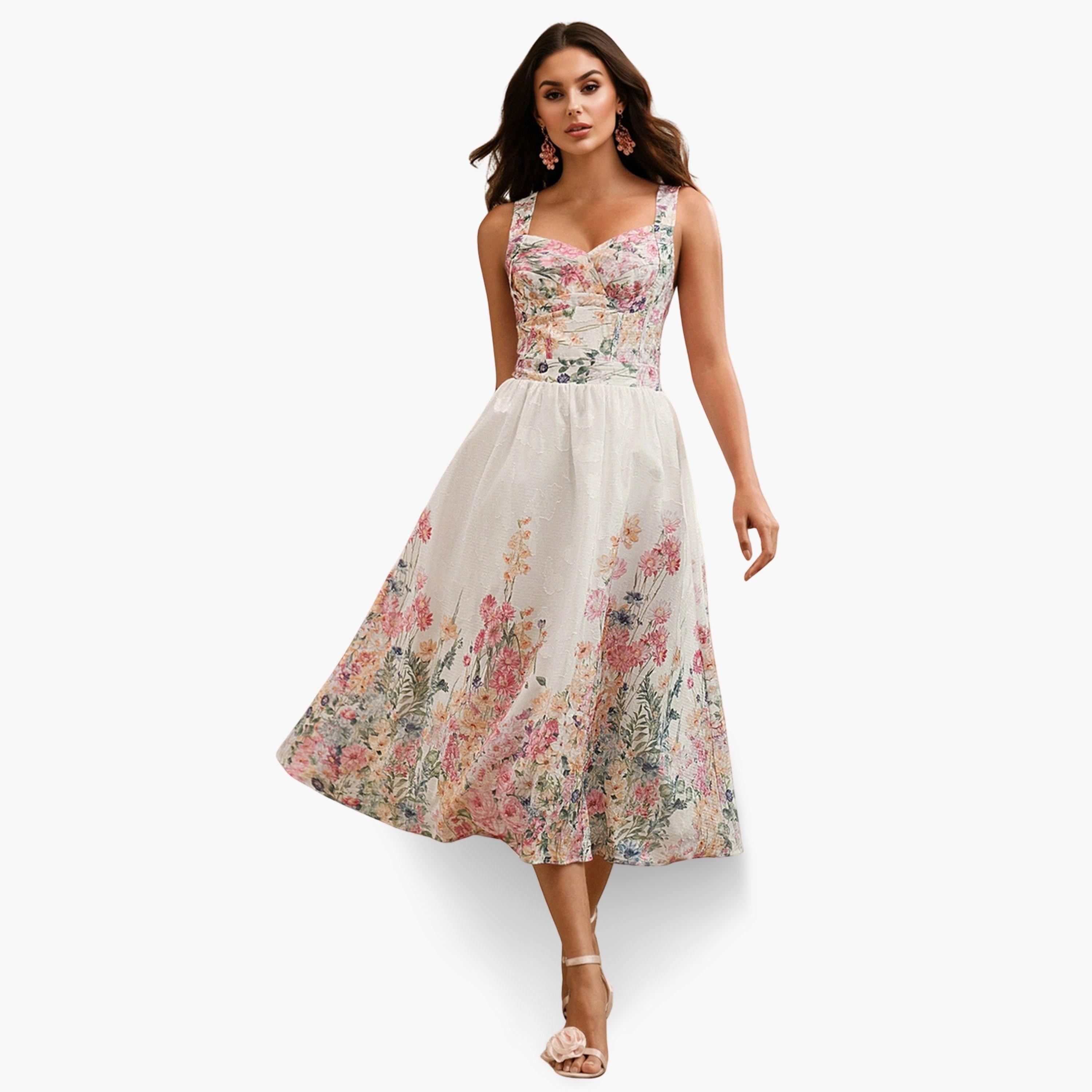 Take Two Women Floral Print Strappy Midi Dress-women-clothing-dresses-image-1
