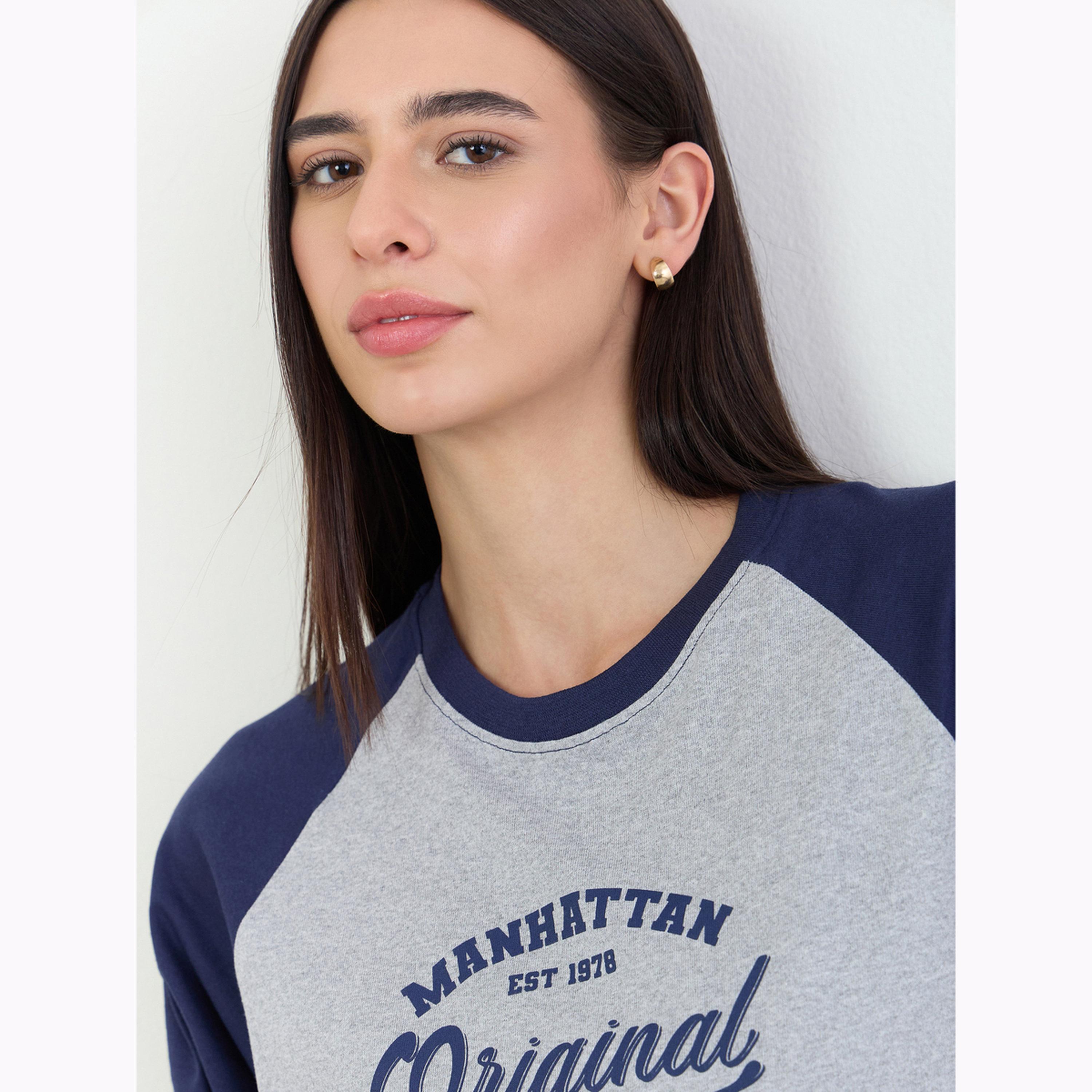 Styli Grey Oversized Slogan Printed T-Shirt-women-clothing-tshirts-image-5
