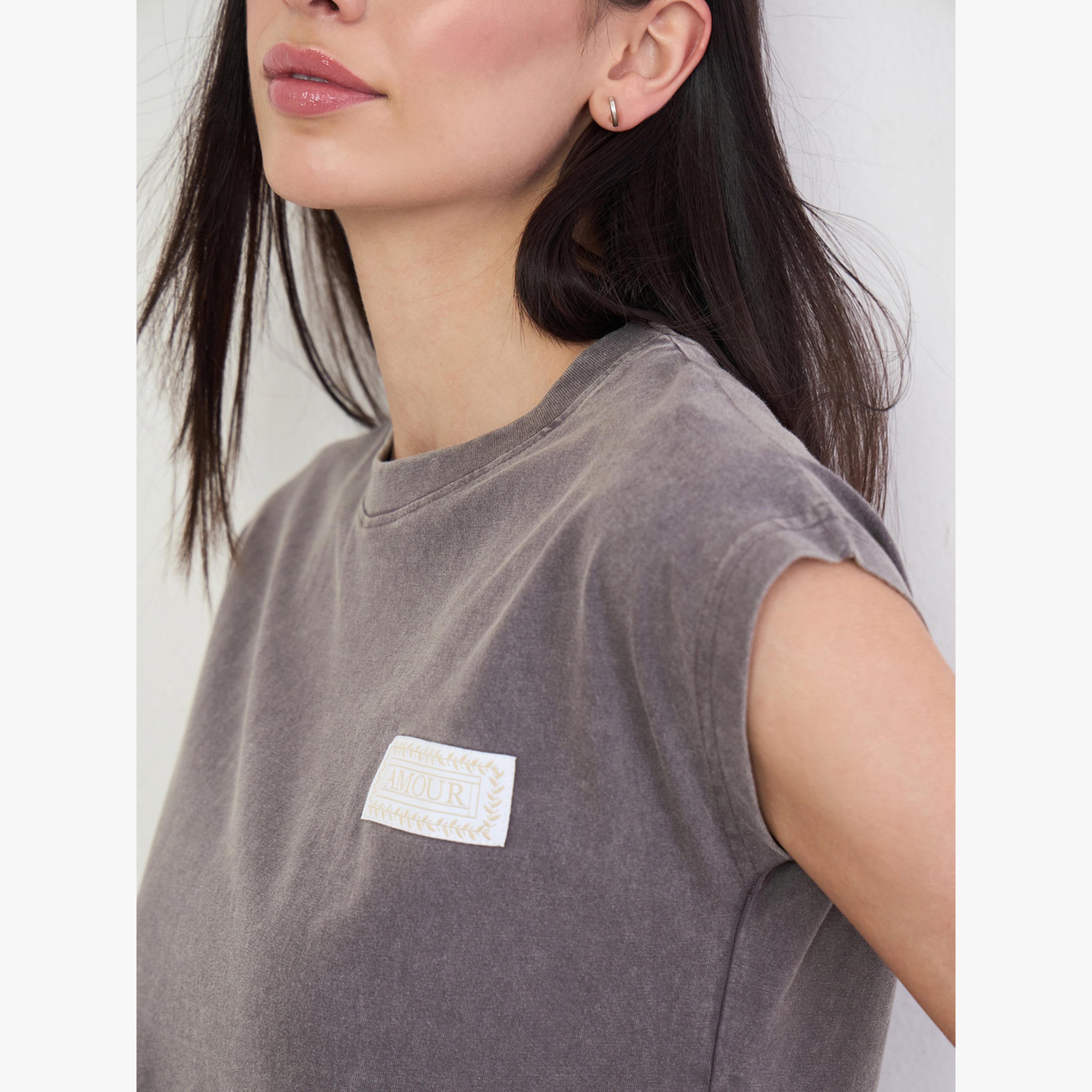 تيشيرت قطن بنمط مغسول-women-clothing-tshirts-image-5