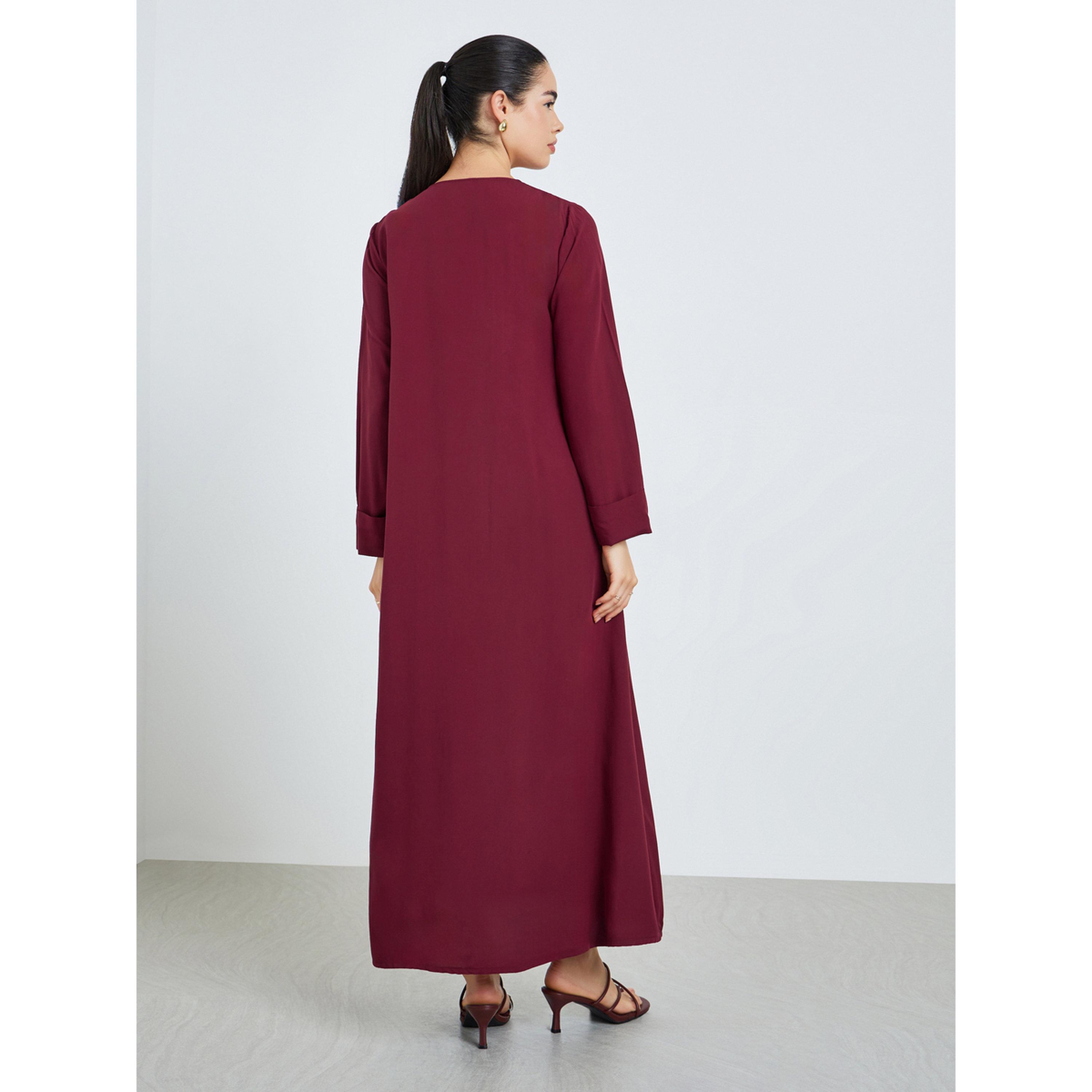 جلابية مطرزة بحافة واسعة للنساء-women-arabicclothing-jalabiyas-image-5