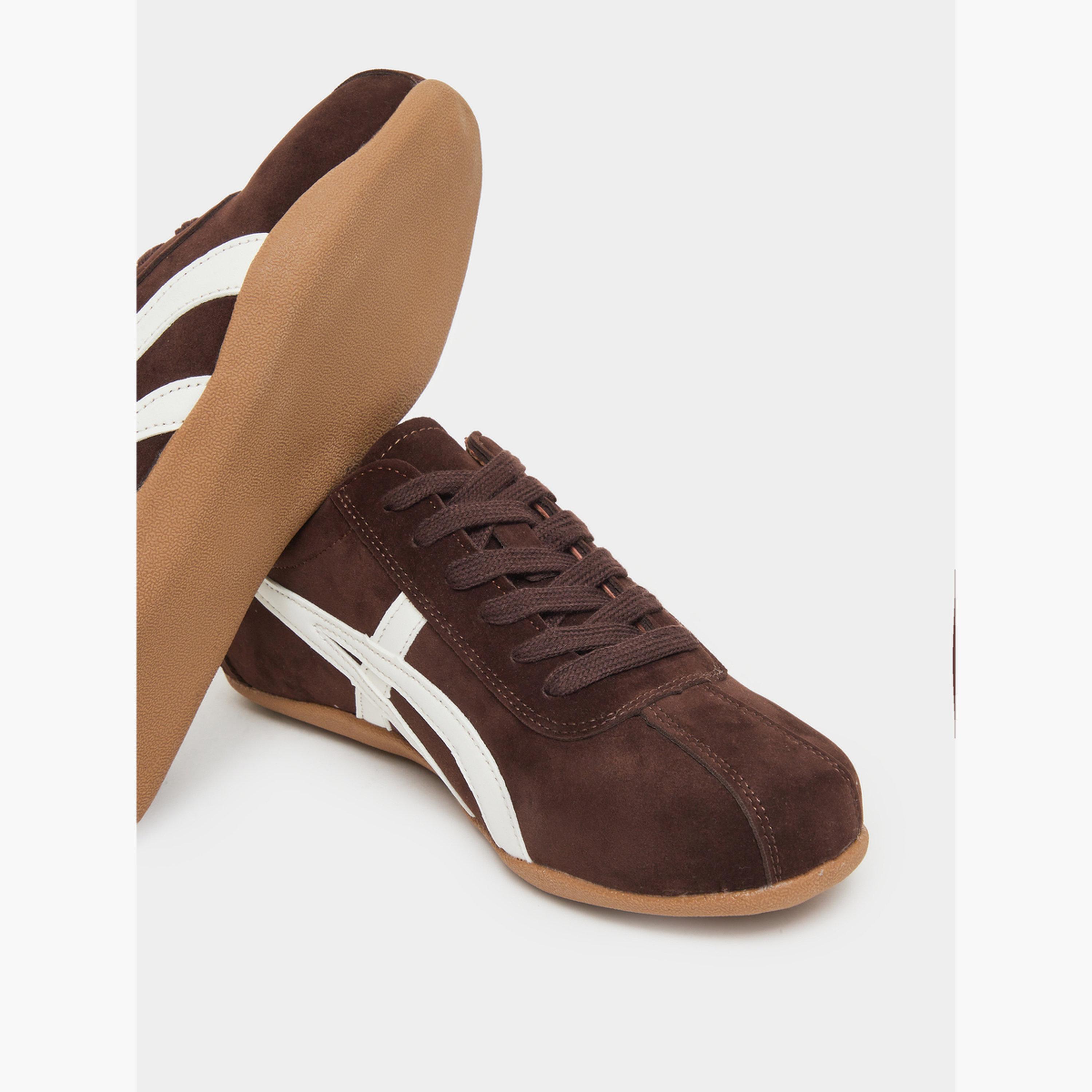 Styli Women Brown Suede Retro Style Sneakers-women-shoes-sneakers-image-3