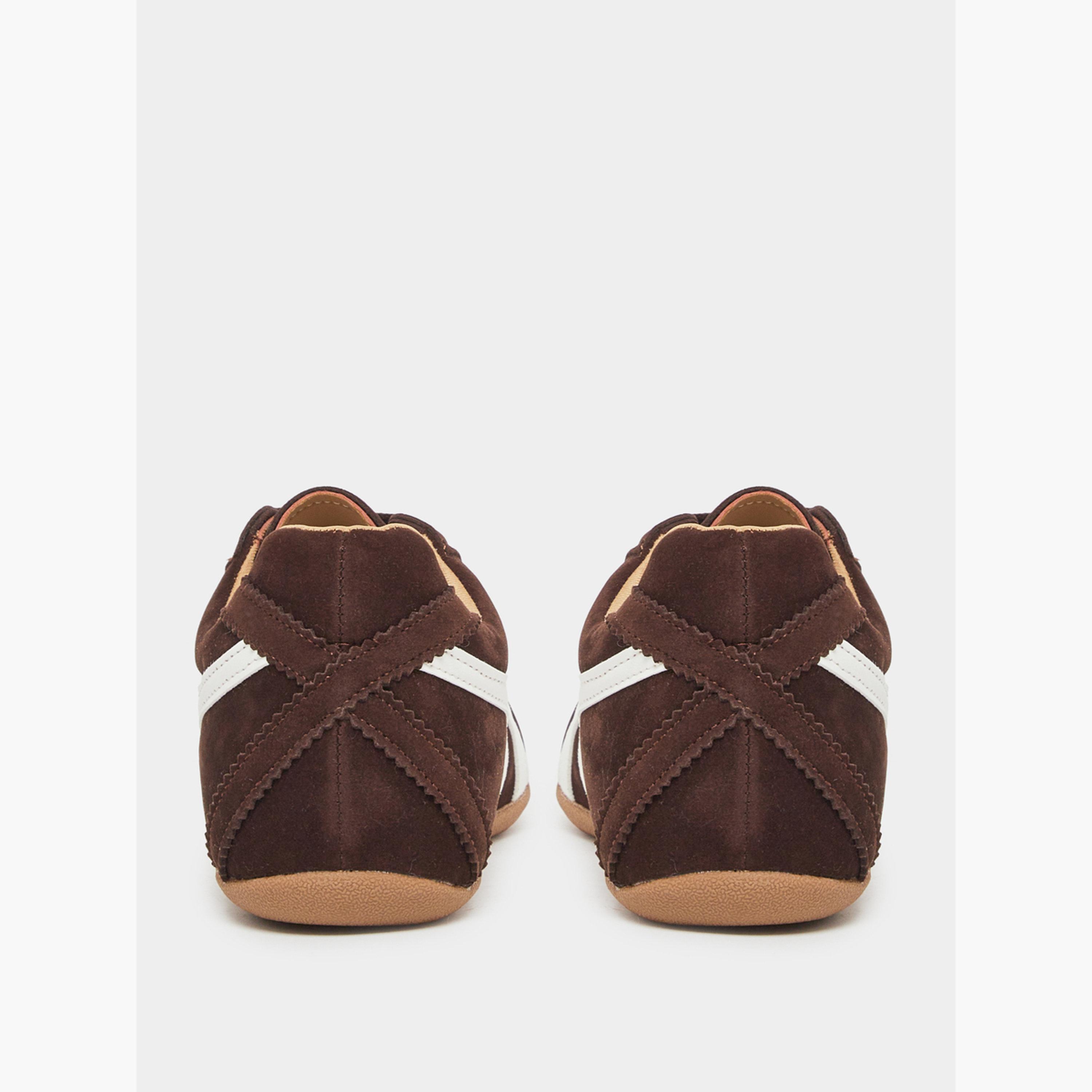 Styli Women Brown Suede Retro Style Sneakers-women-shoes-sneakers-image-4