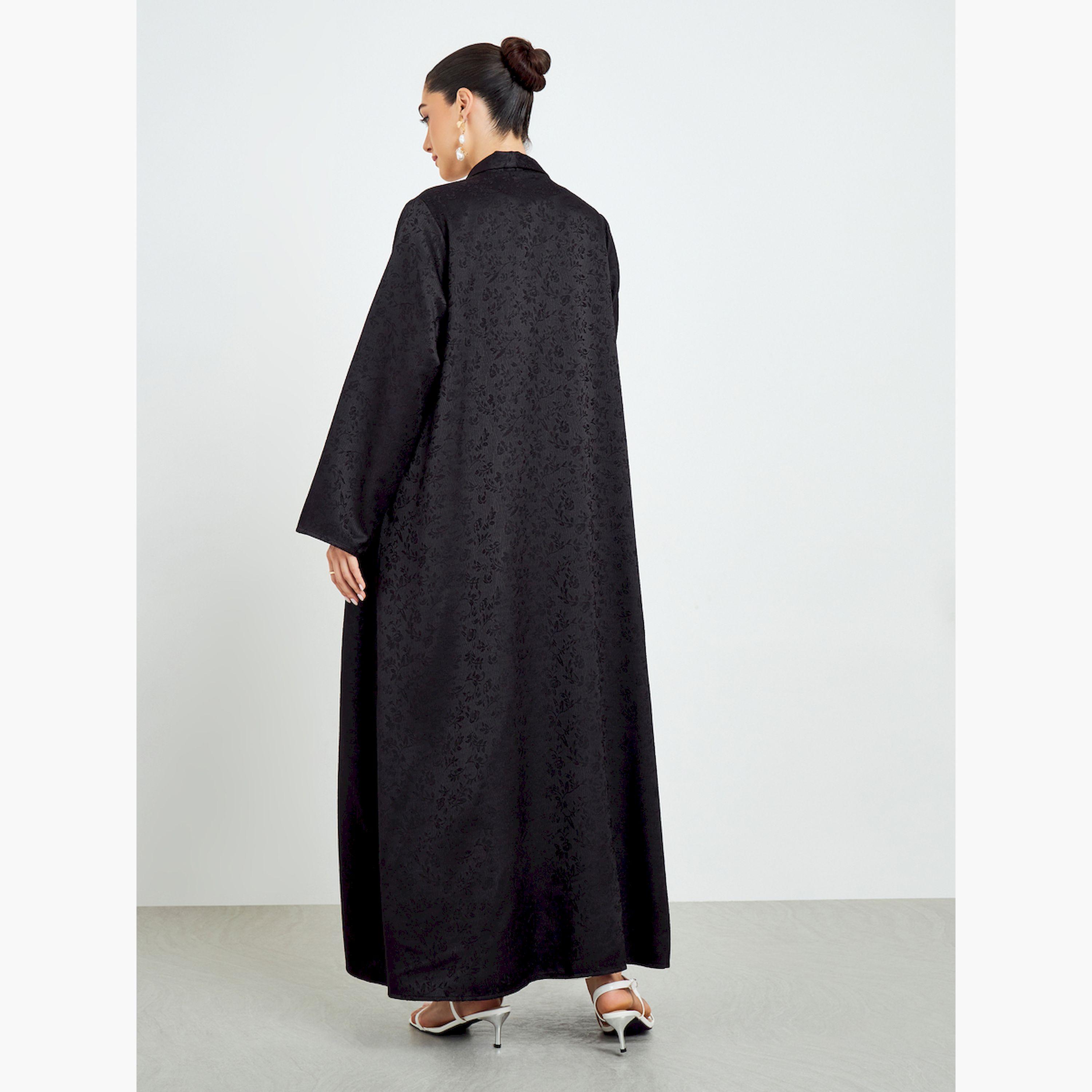 عباية جاكارد مفتوحة من الأمام-women-arabicclothing-abayas-image-4