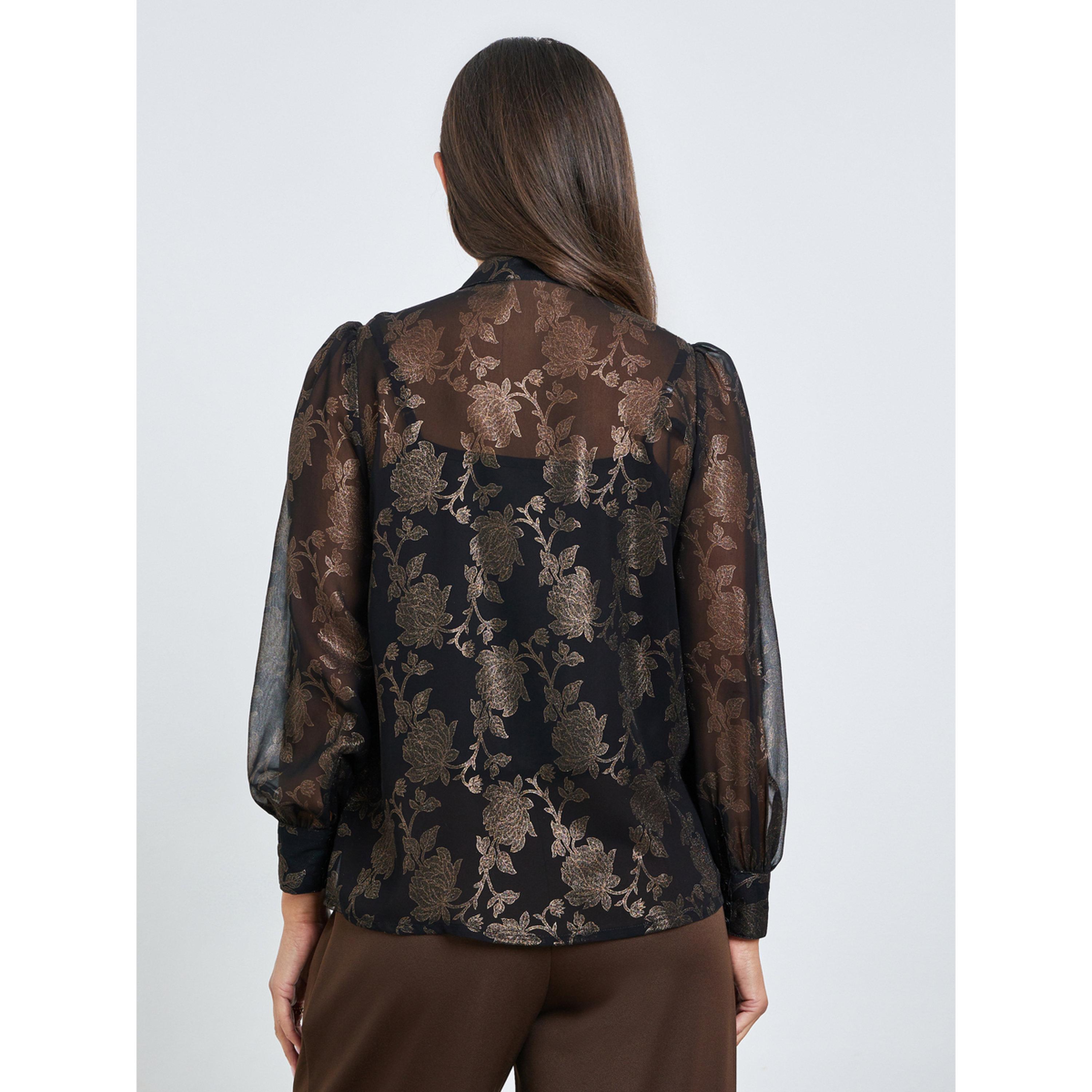 بلوزة شفافة بنقشة زهور مع تانك داخلي رفيع-women-clothing-shirtsandblouses-blouses-image-4