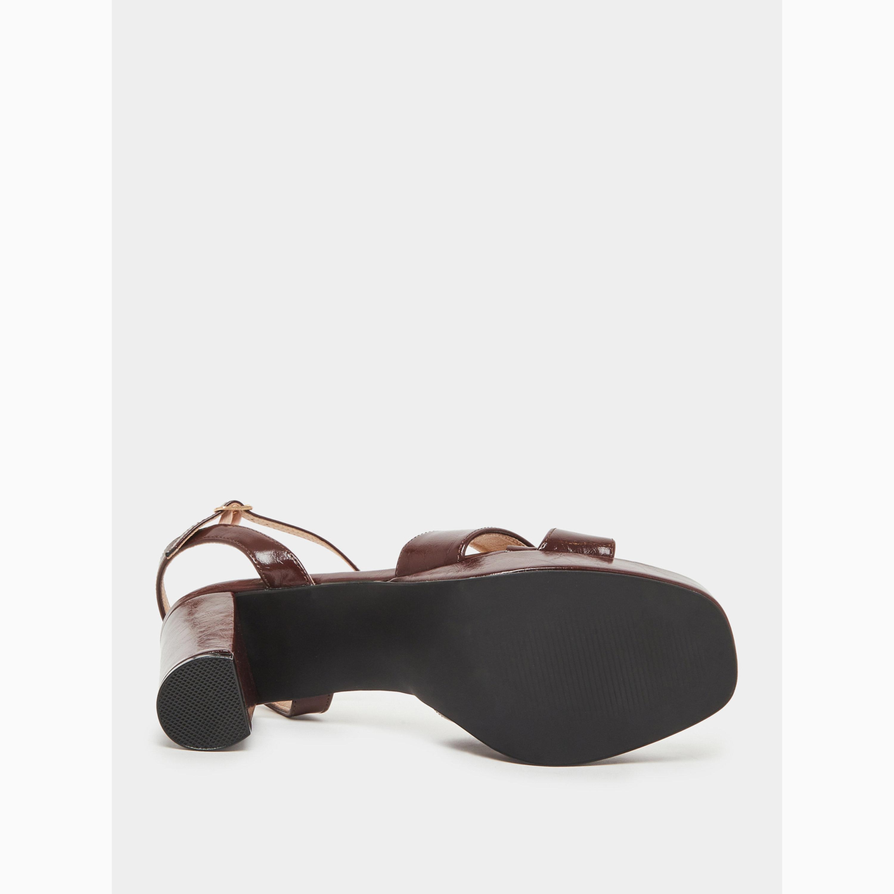 Styli Burgundy High Heel Platform Sandals-women-shoes-sandals-heeled-image-6