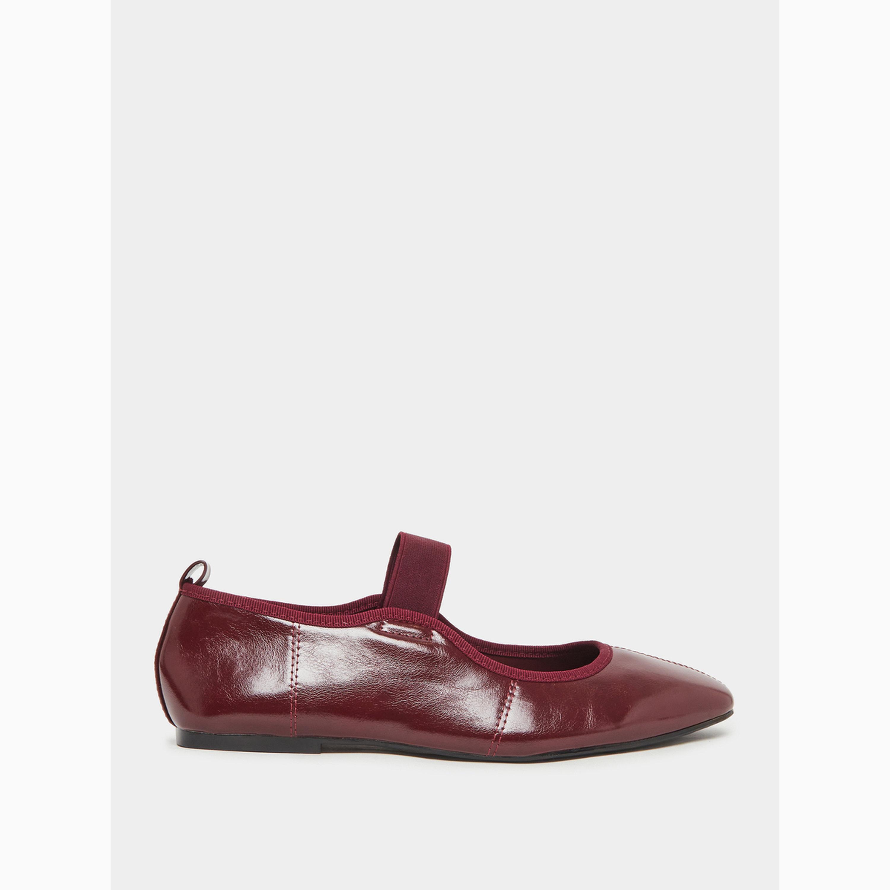 Styli Burgundy Flats Ballerina-women-shoes-ballerinas-image-2