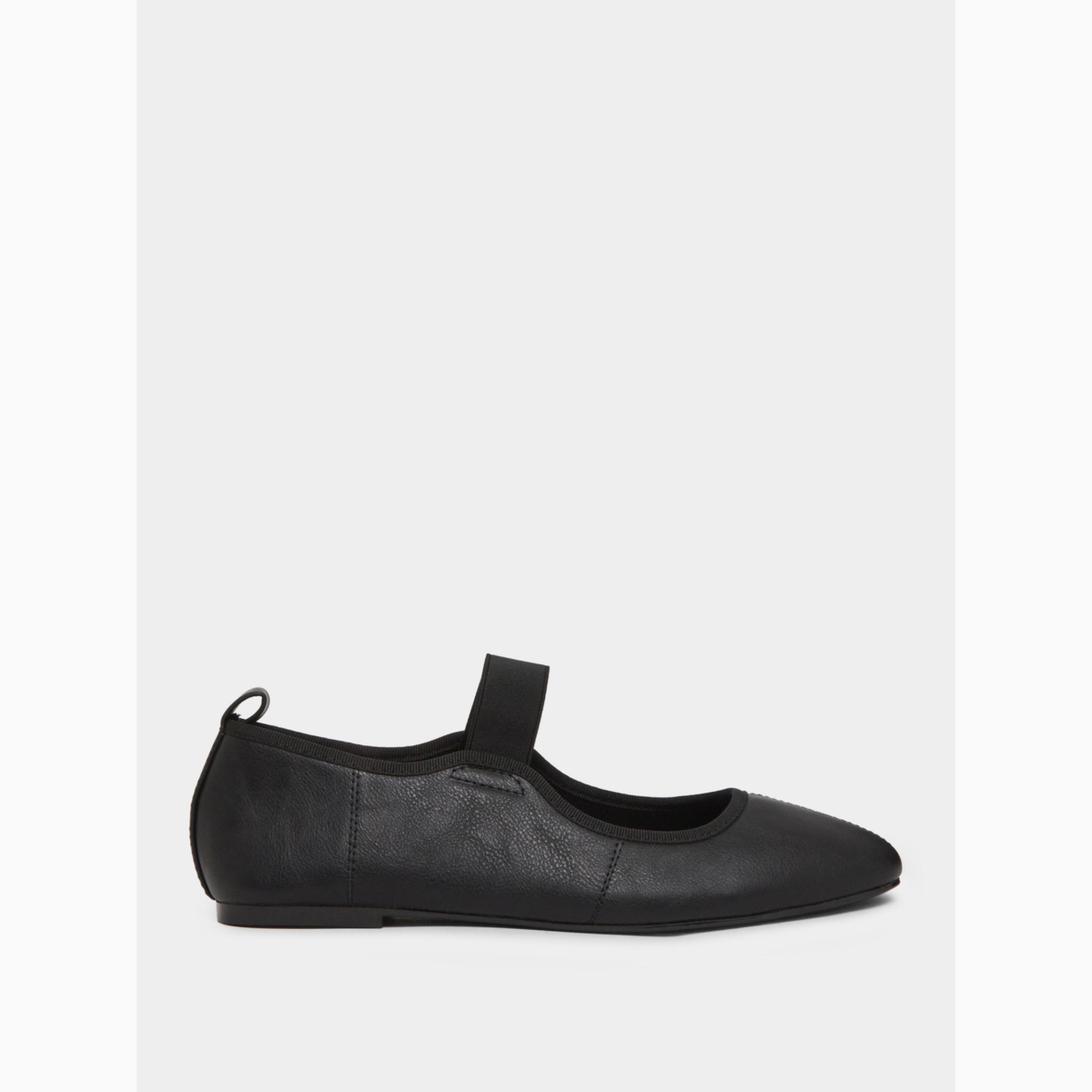 Styli Black Mary Jane Ballerina Flats-women-shoes-ballerinas-image-2