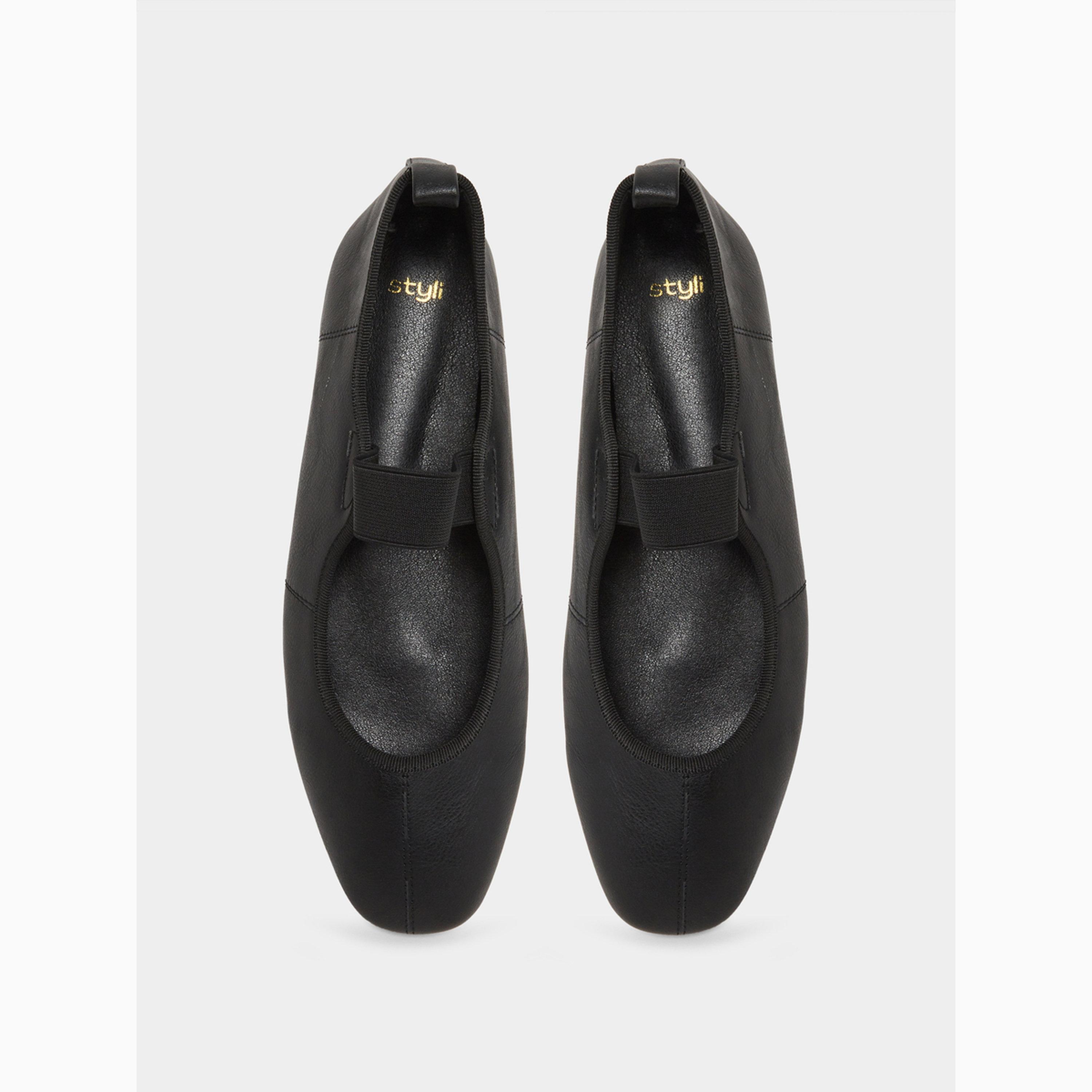 Styli Black Mary Jane Ballerina Flats-women-shoes-ballerinas-image-5