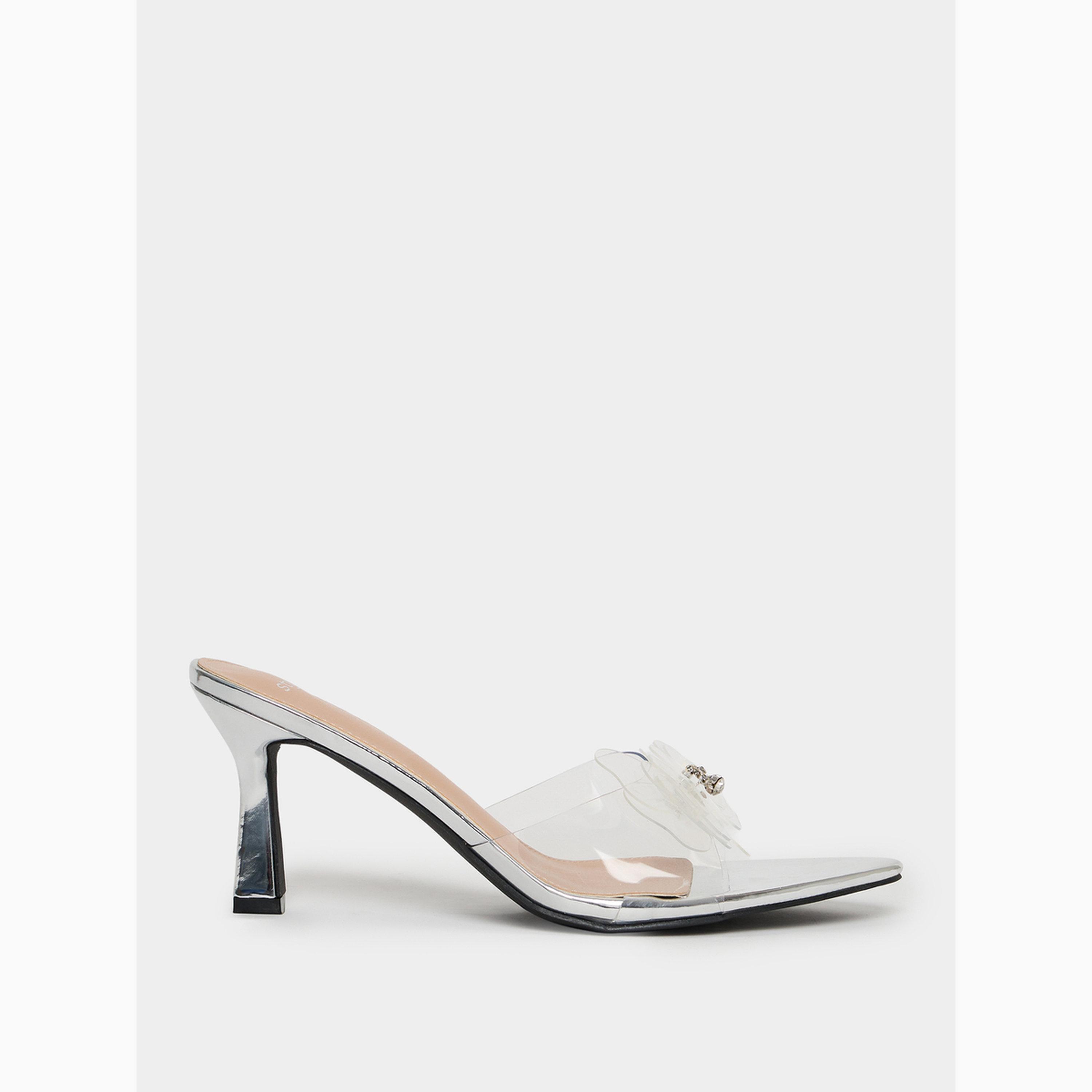 حذاء ميول مزين وبحزام شفاف-women-shoes-heels-image-2