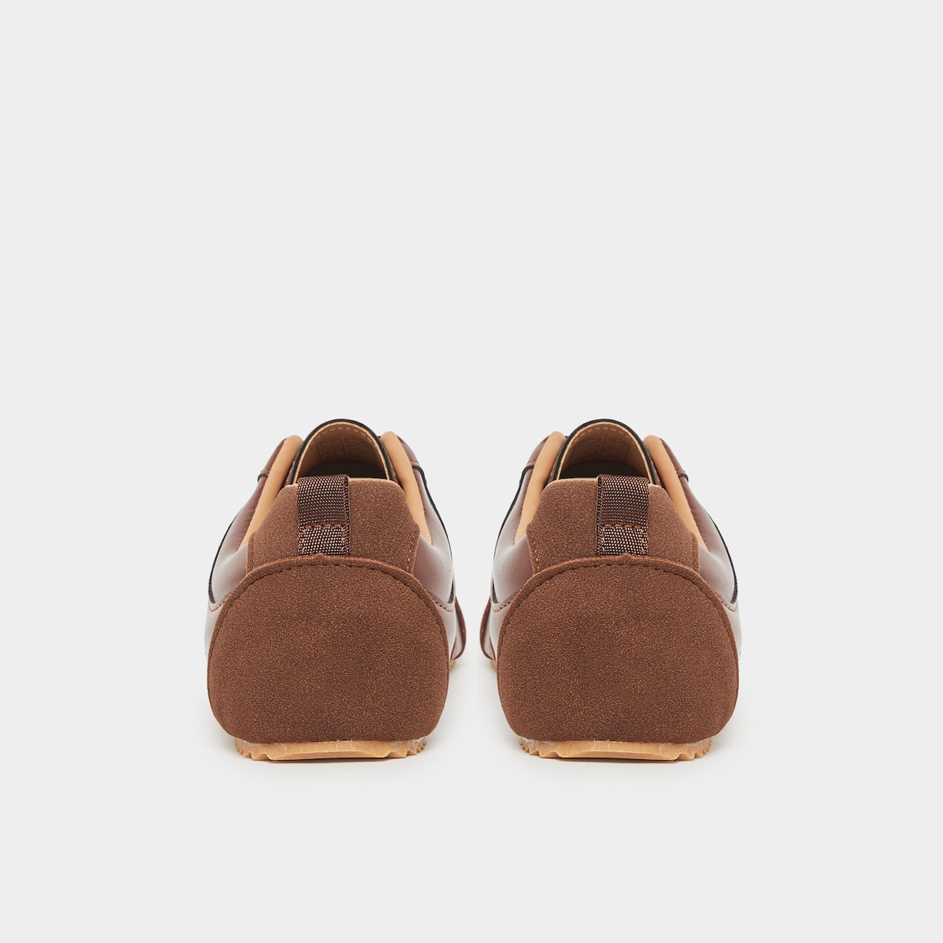 Styli Brown Retro Lace Up Sneakers-women-shoes-sneakers-image-6