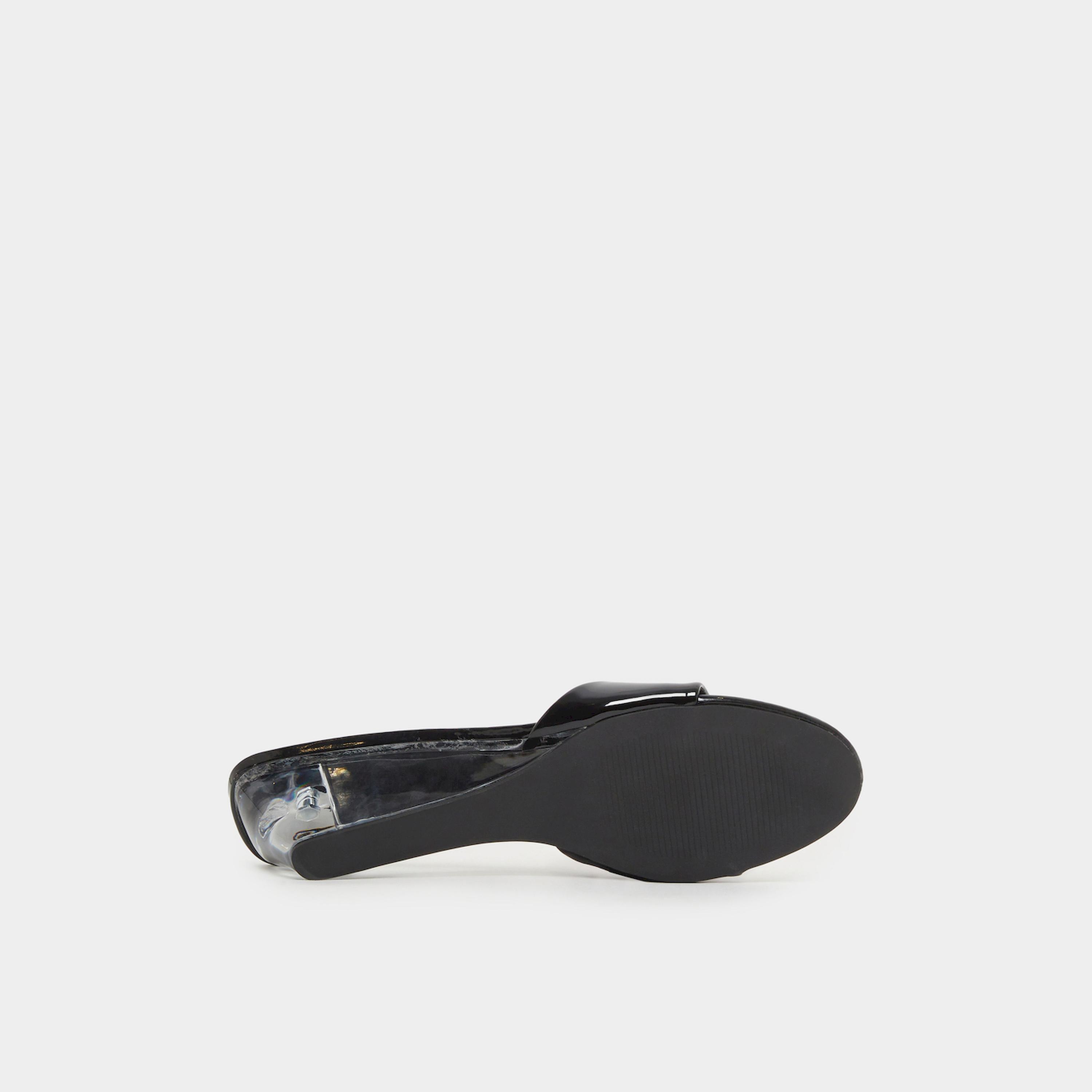 Styli Black Patent Low Wedge Heel Mules-women-shoes-sandals-heeled-image-6