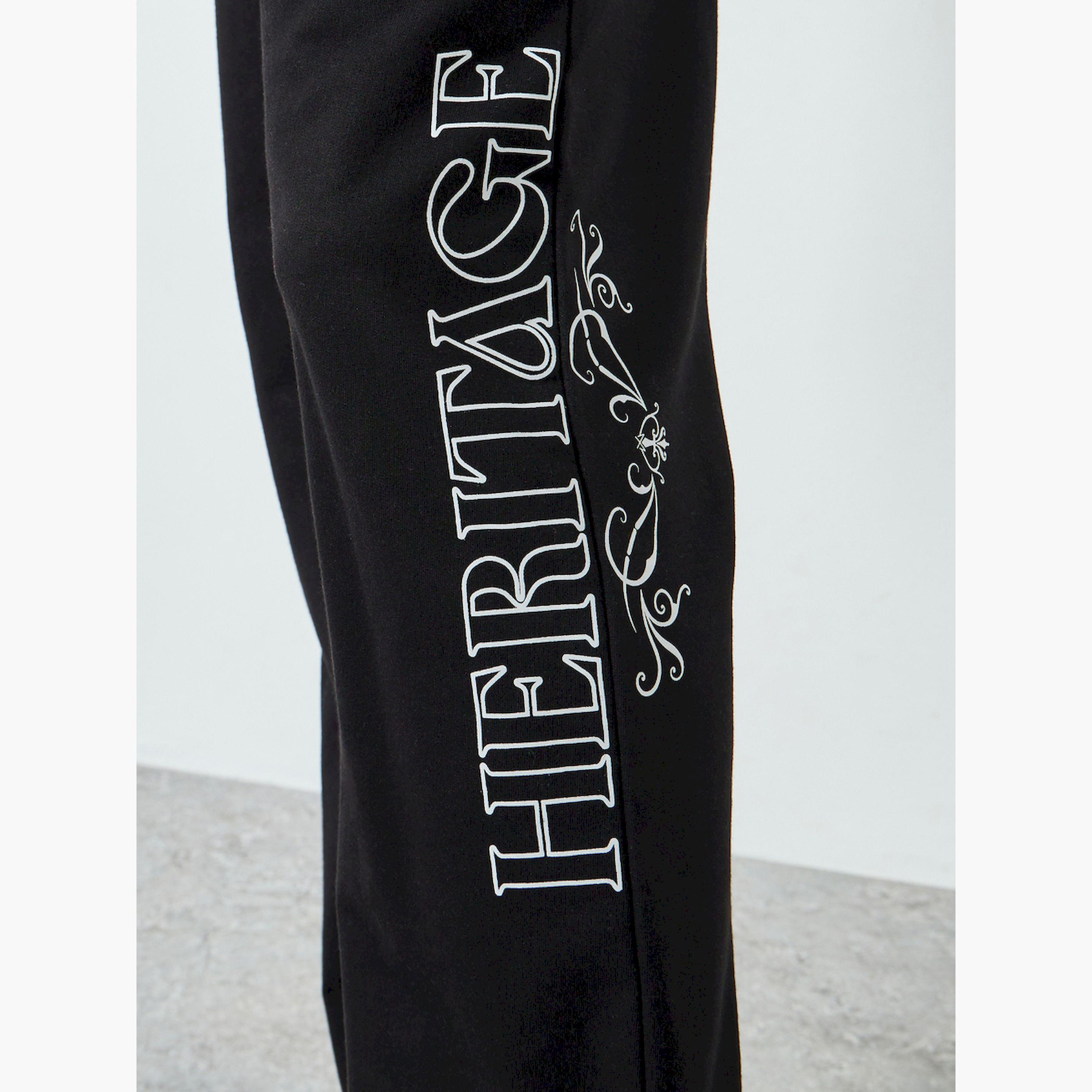 Styli Men Black Heritage Graphic Print Joggers-men-clothing-bottoms-joggers-image-3